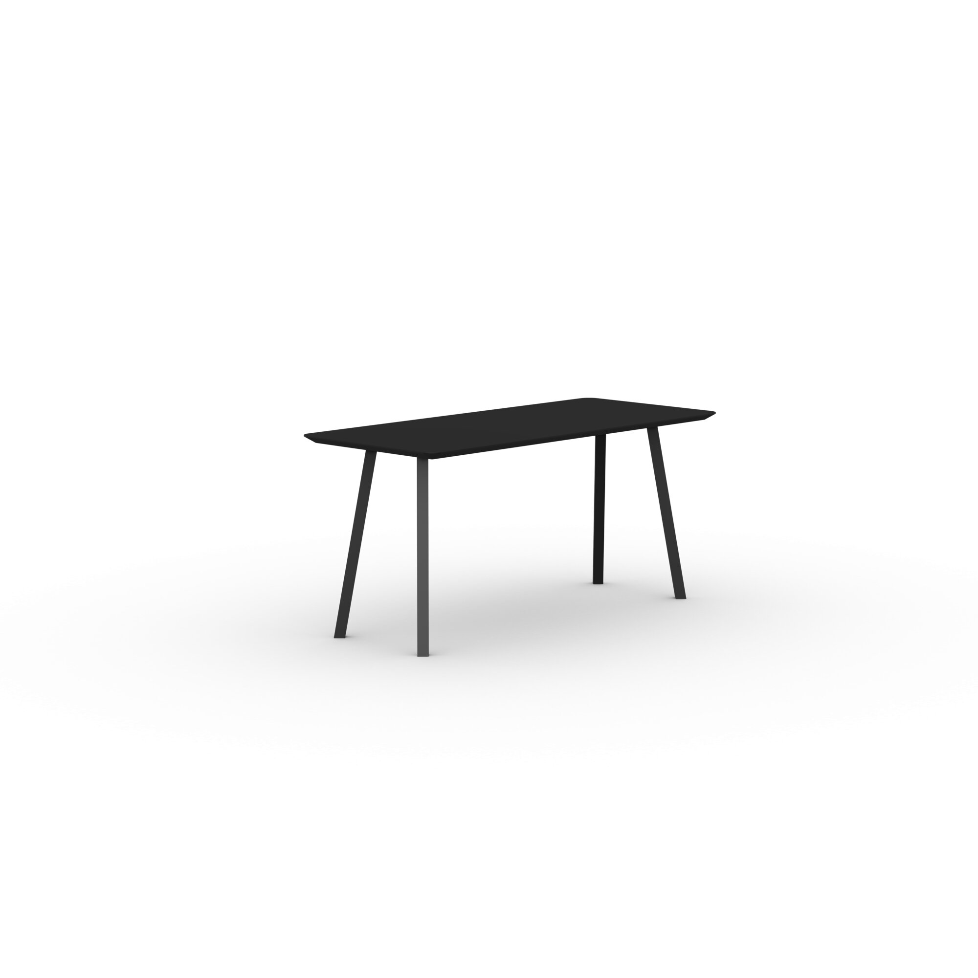 Rectangular Design dining table | New Classic Home Desk Steel black powdercoating | HPL Fenix nero ingo | Studio HENK| 