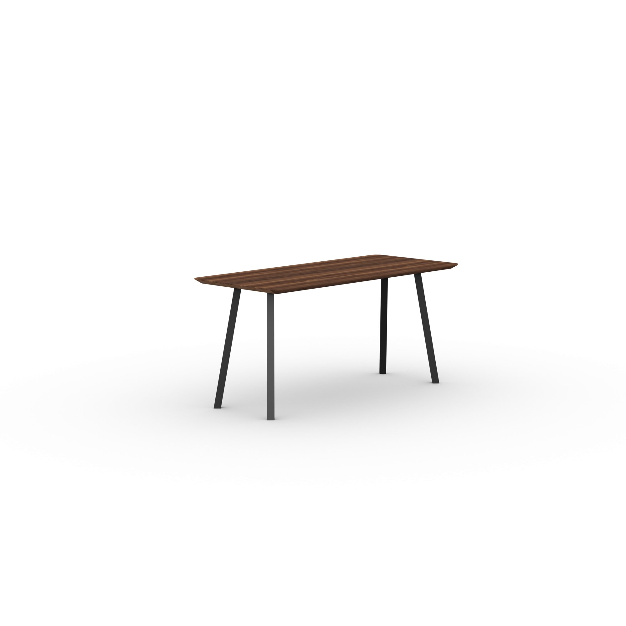 Rectangular Design dining table | New Classic Home Desk Steel black powdercoating | Walnut naturel lacquer | Studio HENK| 