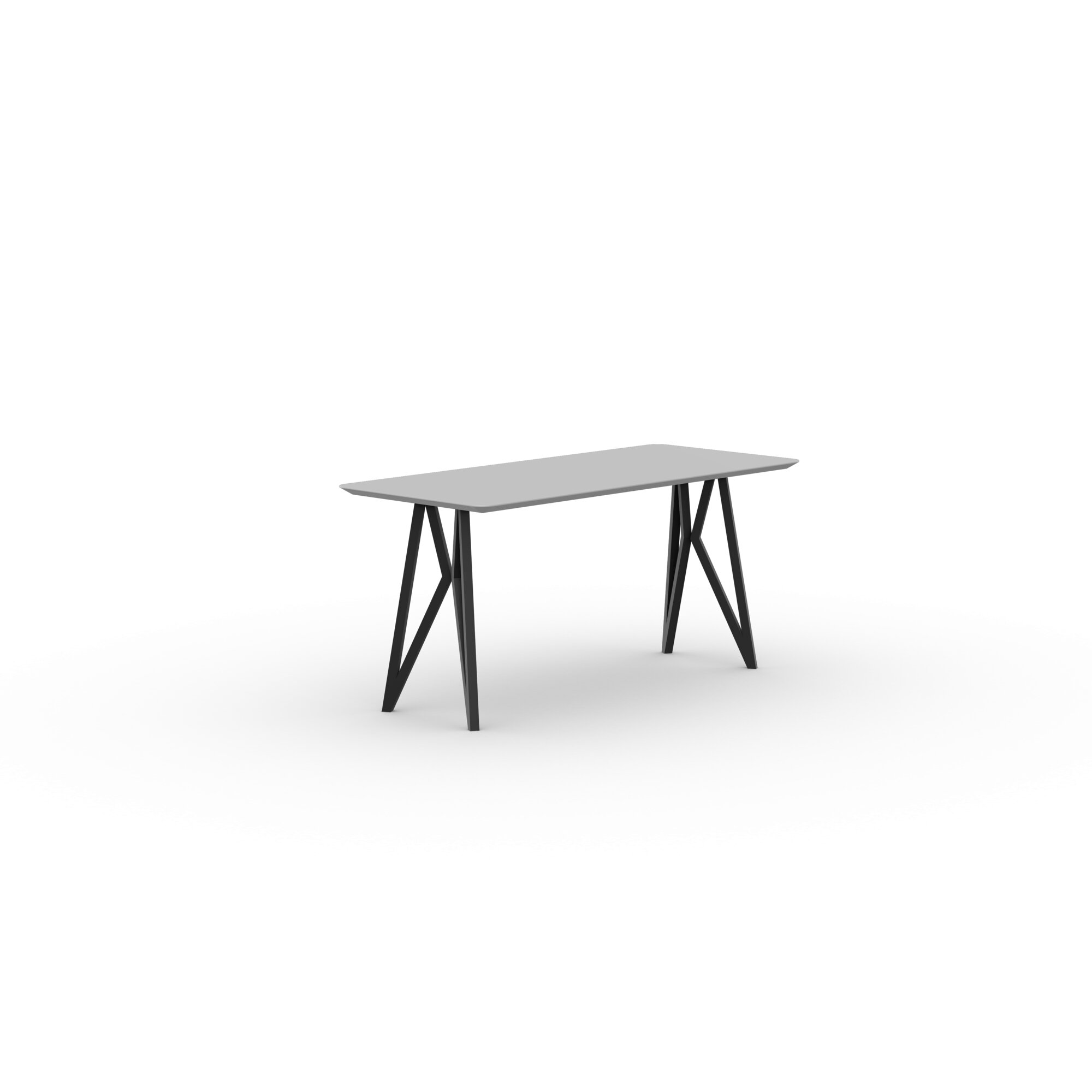 Rectangular Design dining table | Butterfly Home Desk Steel black powdercoating | HPL Fenix grigio efeso | Studio HENK| 