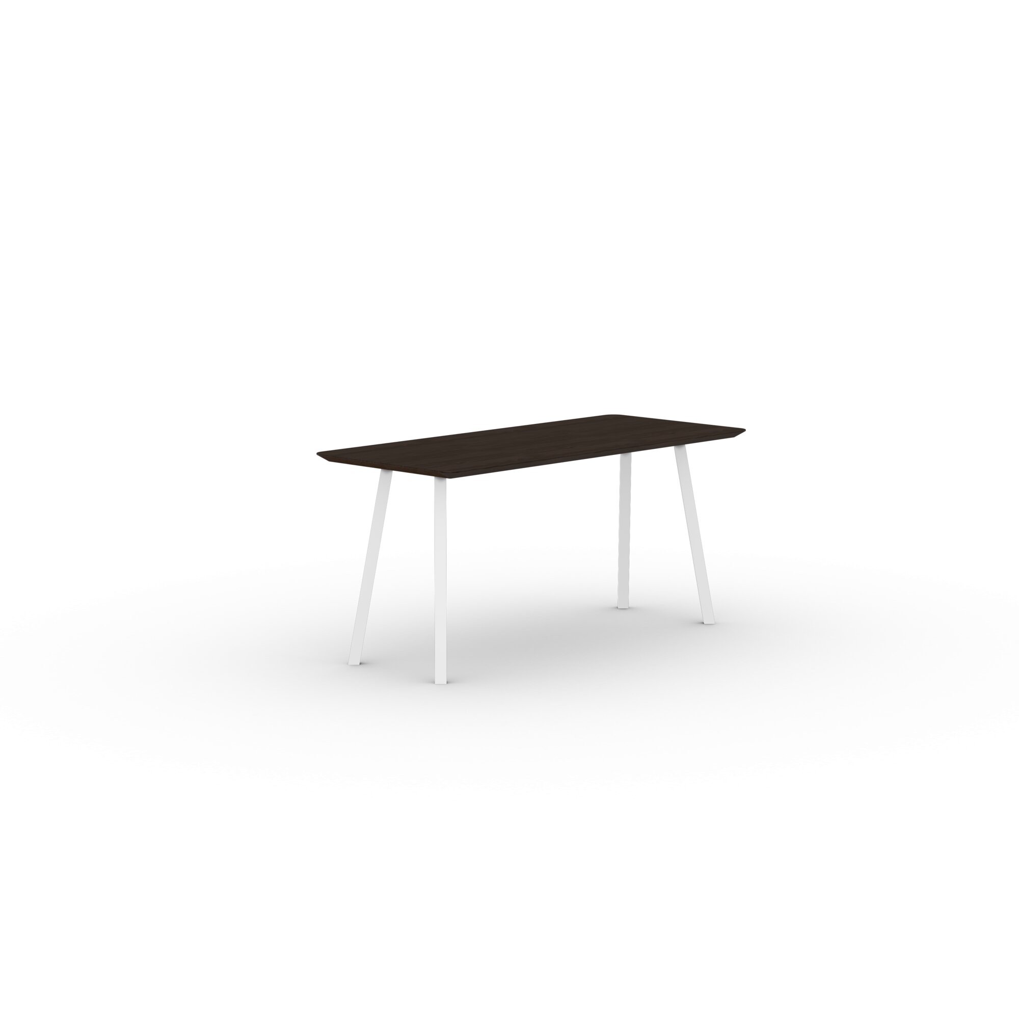 Rectangular Design dining table | New Classic Home Desk Steel white powdercoating | Oak smoked | Studio HENK| 