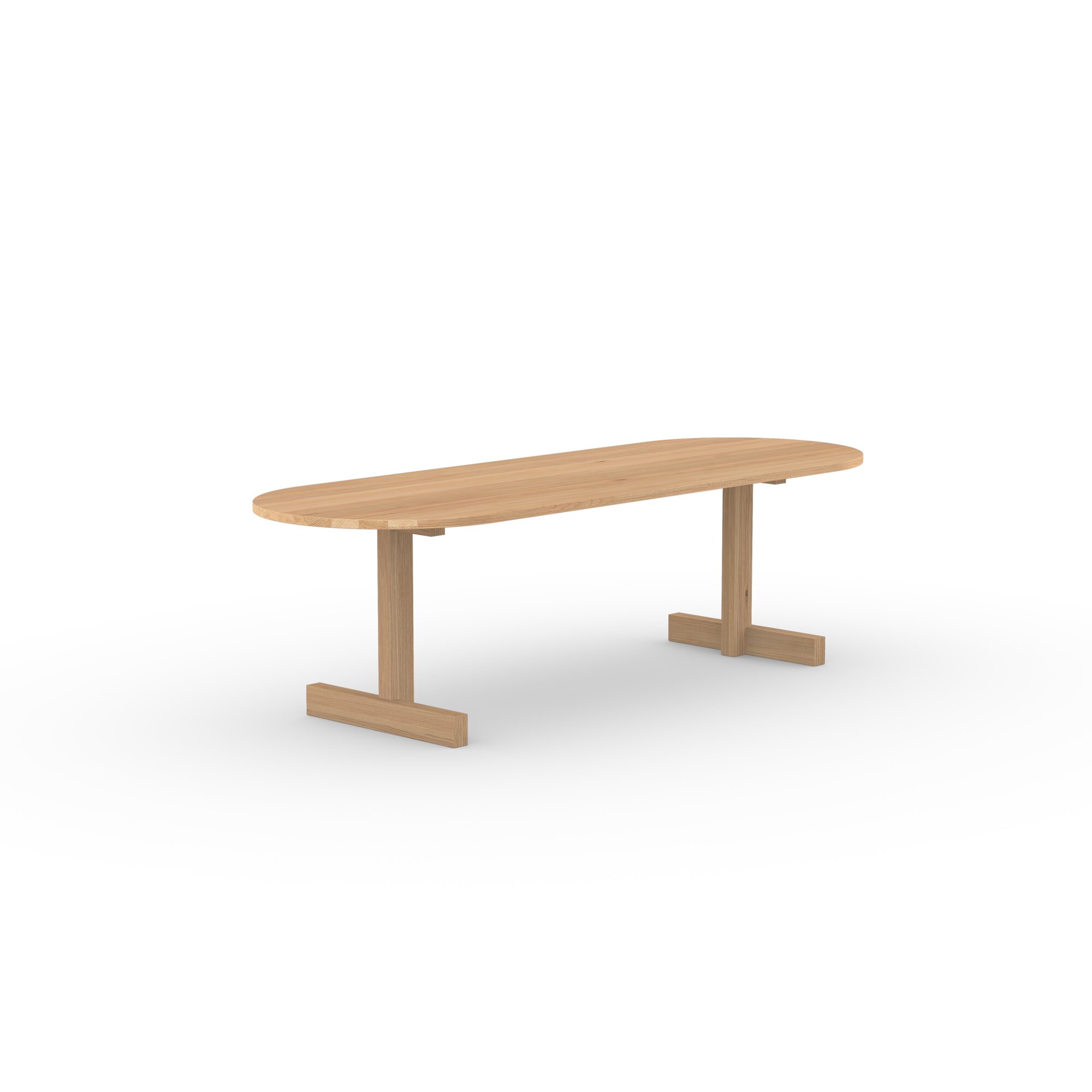 Flat oval Design dining table | Base Table Oak natural lacquer | Oak natural lacquer  | Studio HENK | 