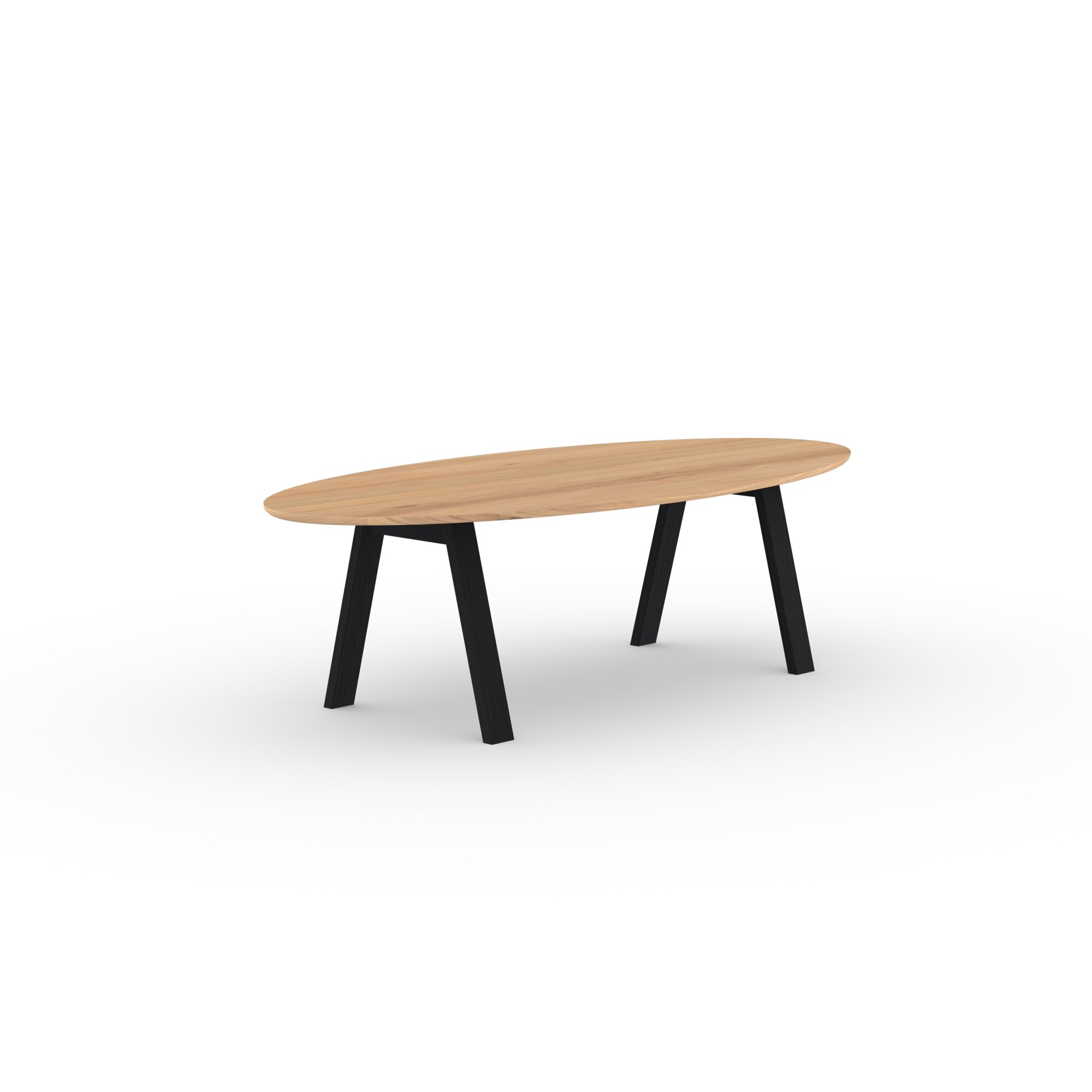 Oval Design dining table | Legno Oak black lacquer | Oak natural lacquer  | Studio HENK | 
