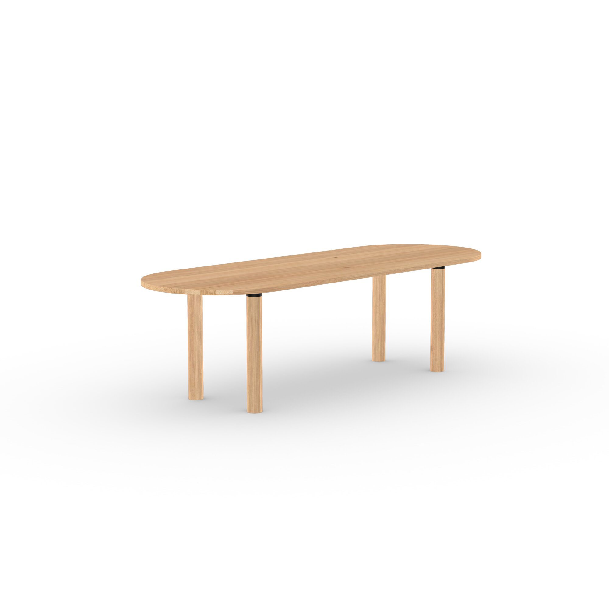 Flat oval Design dining table | Cylinder Oak natural lacquer | Oak natural lacquer  | Studio HENK | 