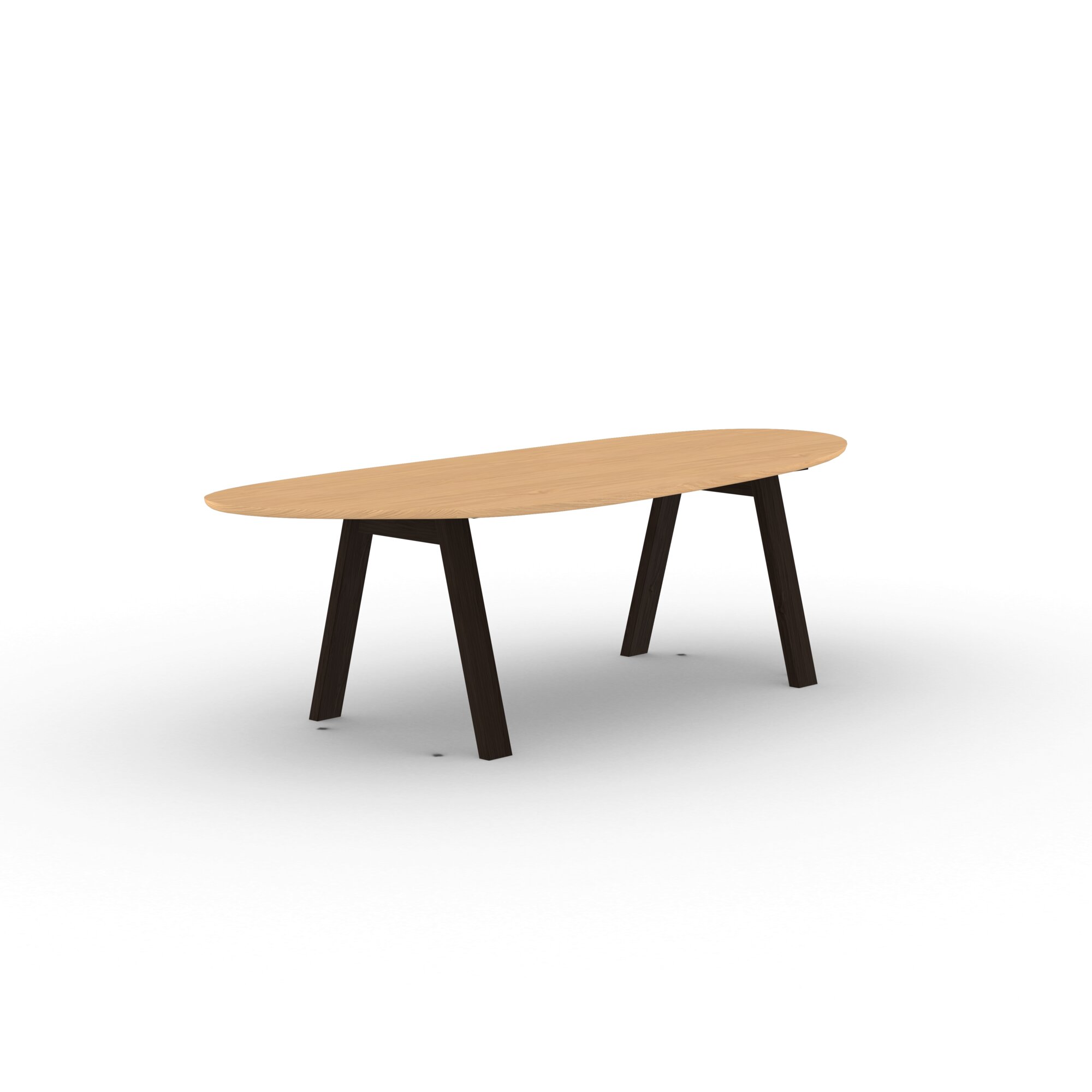 Blob Design dining table | Legno Oak smoked stain | Oak hardwax oil natural | Studio HENK | 