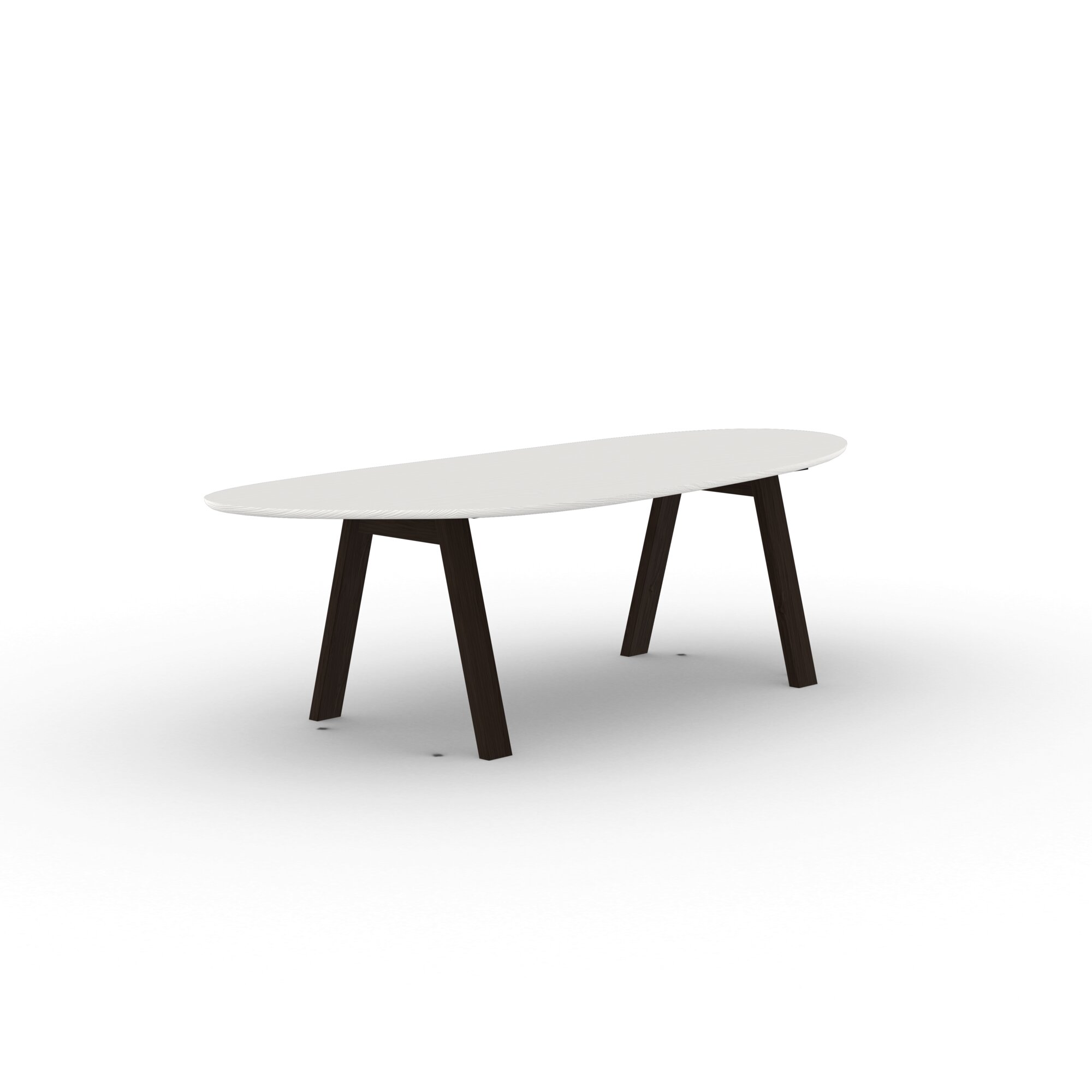 Blob Design dining table | Legno Oak smoked stain | Oak white lacquer | Studio HENK | 