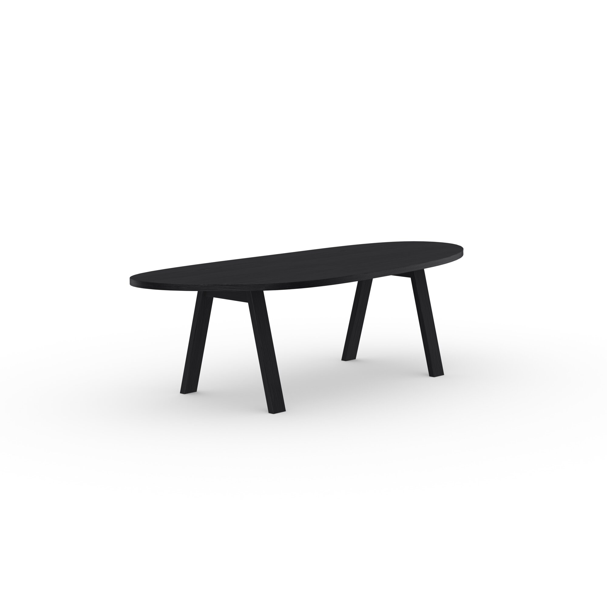 Blob Design dining table | Legno Oak black stain | Oak black lacquer | Studio HENK | 