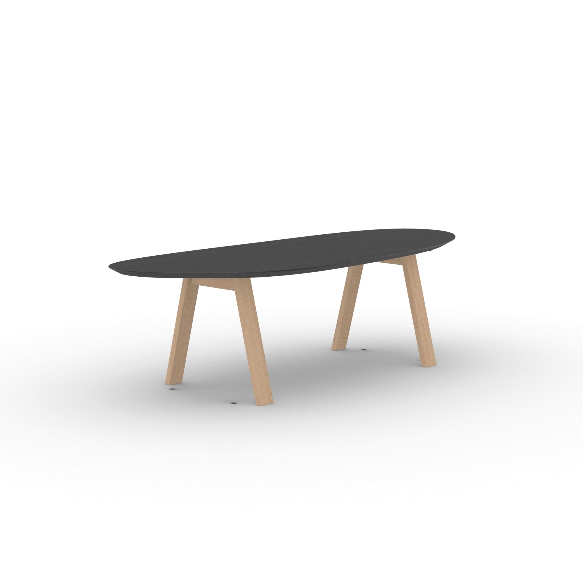 Blob Design dining table | Legno Oak hardwax oil natural light | Oak black stain | Studio HENK | 