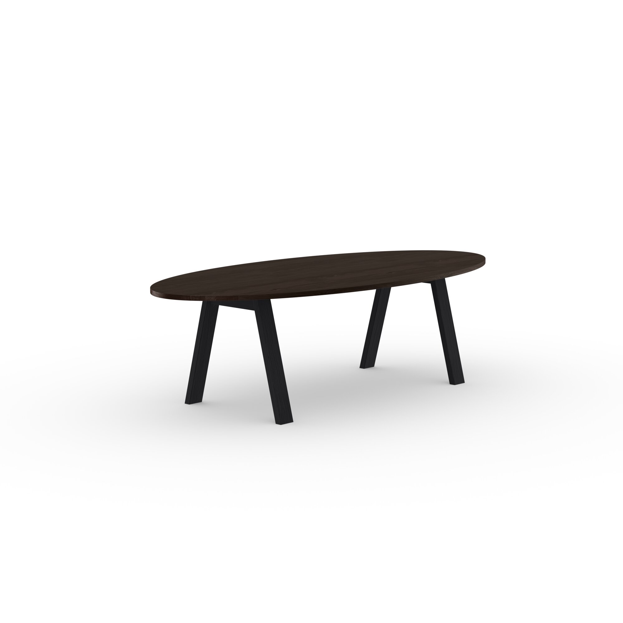 Oval Design dining table | Legno Oak black lacquer | Oak smoked | Studio HENK | 