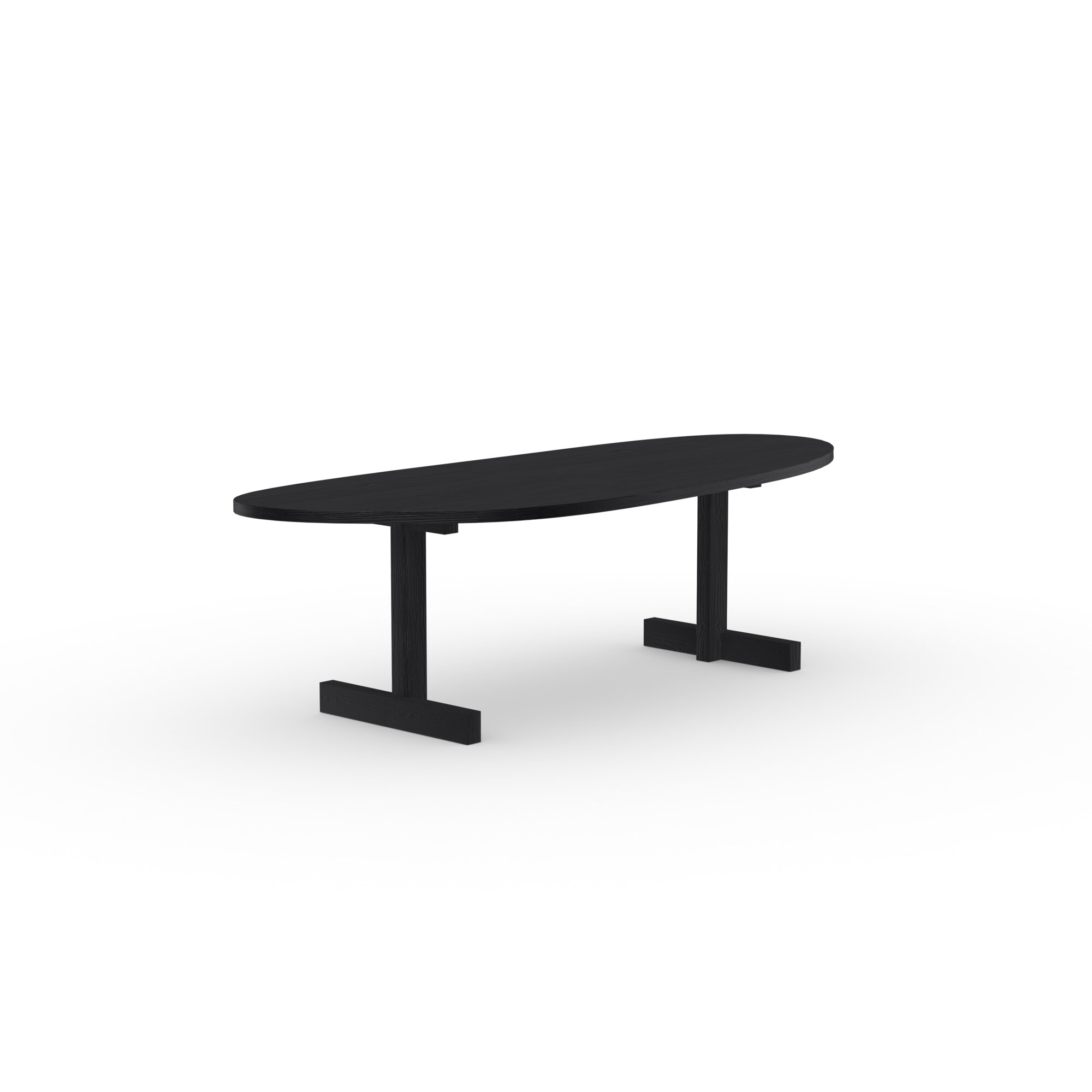 Blob Design dining table | Base Table Oak black stain | Oak black stain | Studio HENK | 