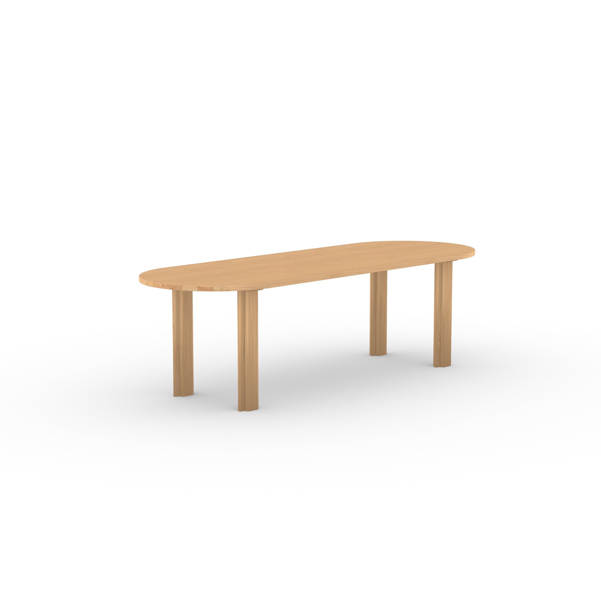 Flat oval Design dining table | Paste Dining Table Oak hardwax oil natural | Oak hardwax oil natural | Studio HENK | 