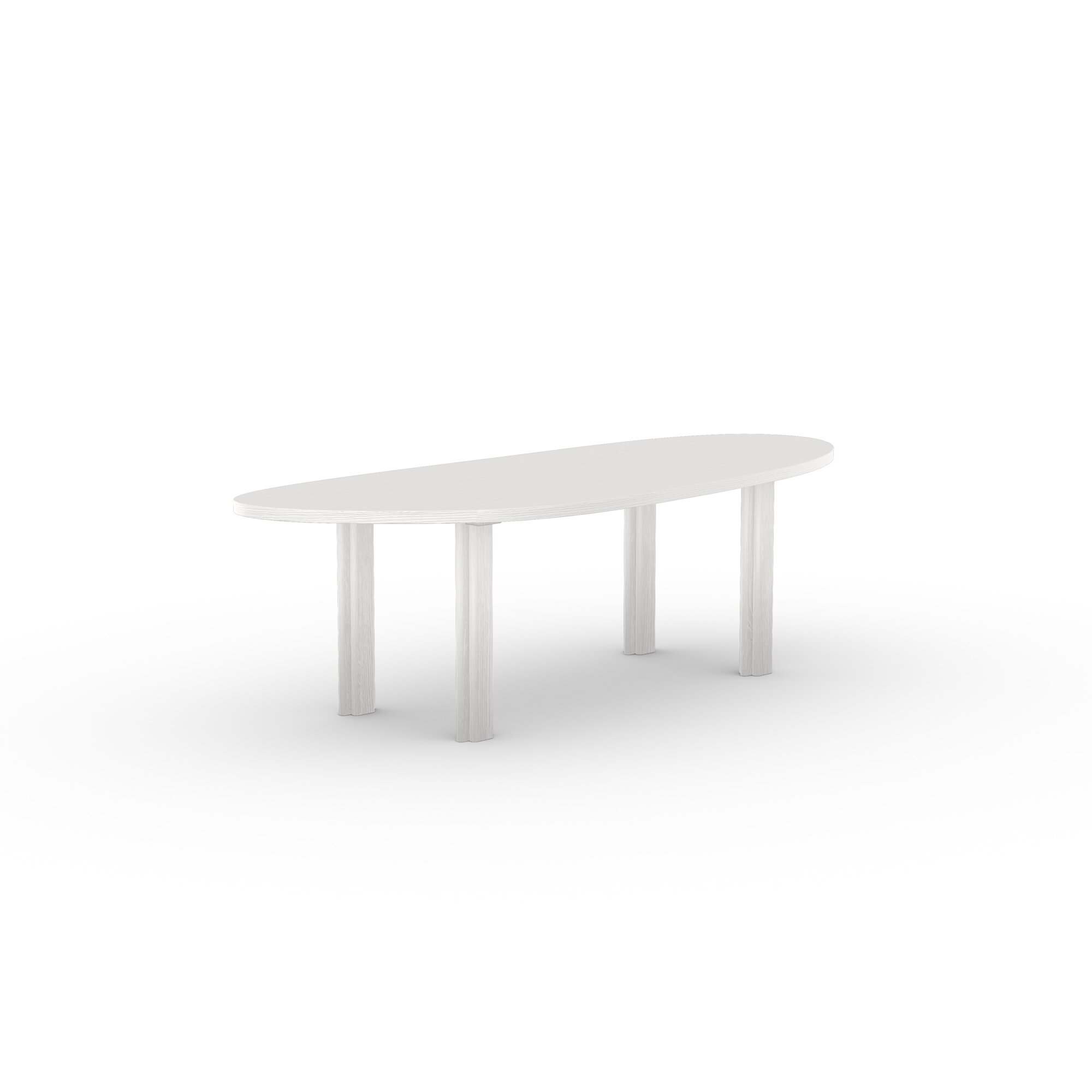 Blob Design dining table | Paste Dining Table Oak white lacquer | Oak white lacquer | Studio HENK | 