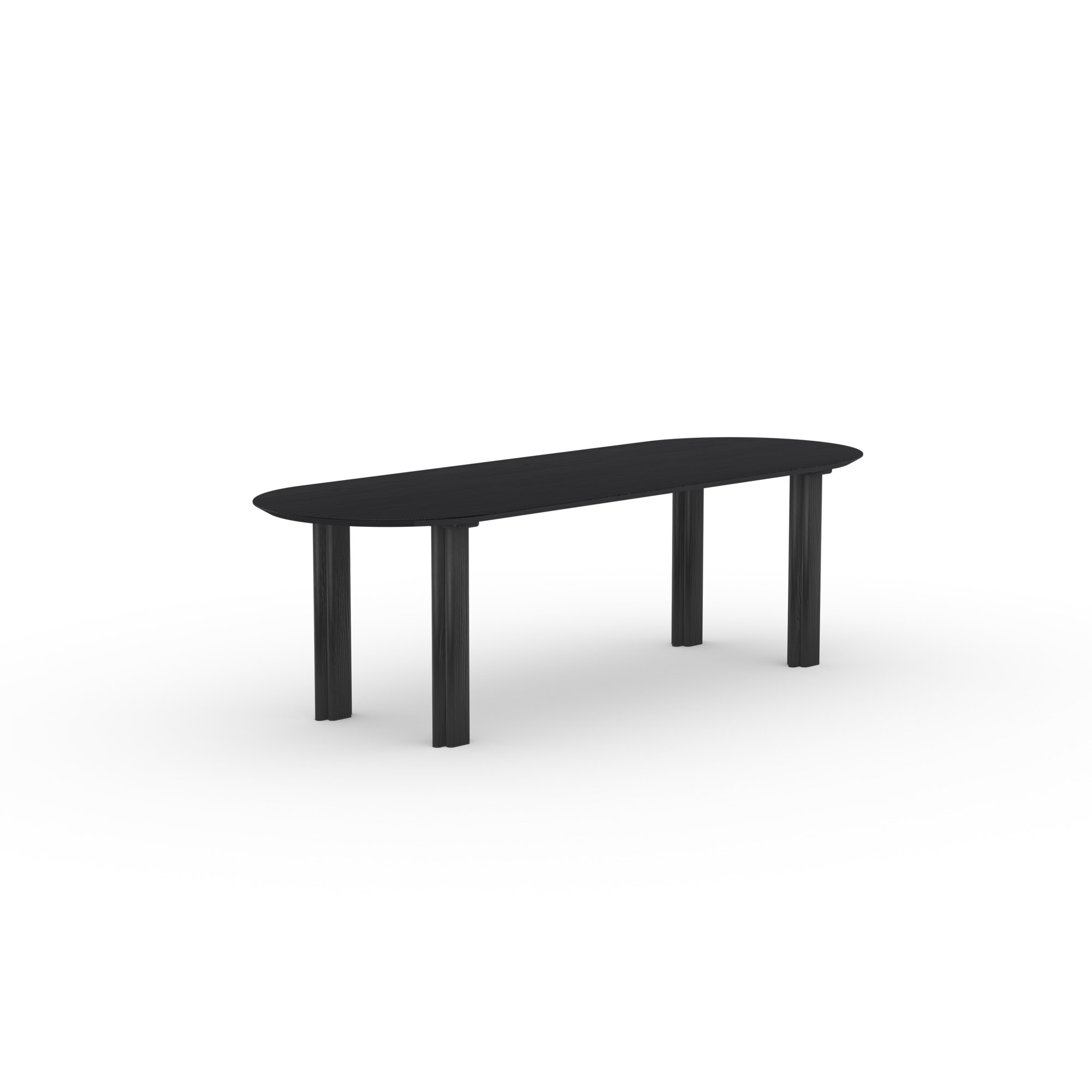 Flat oval Design dining table | Paste Dining Table Oak black stain | Oak black stain | Studio HENK | 