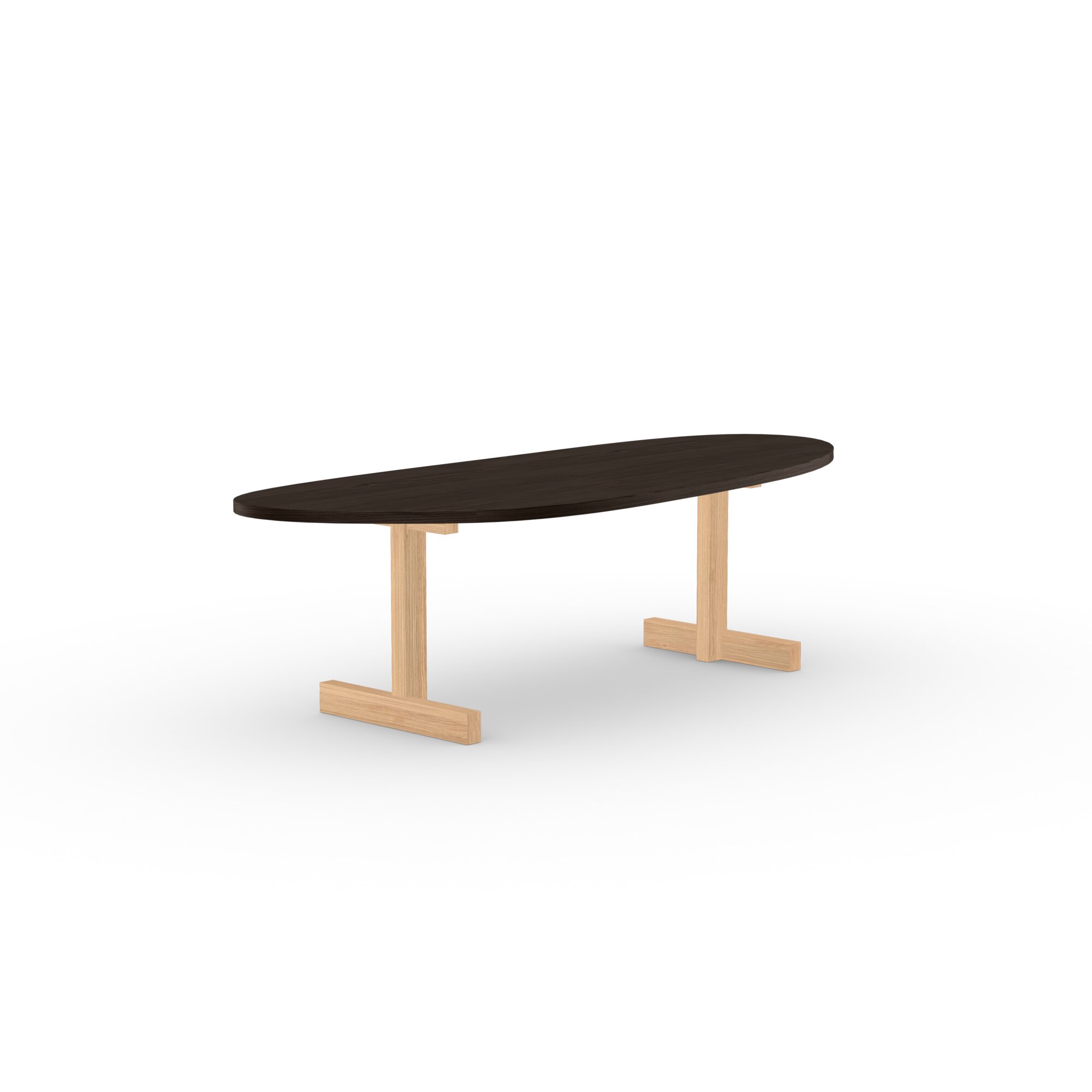 Blob Design dining table | Base Table Oak natural lacquer | Oak smoked | Studio HENK | 