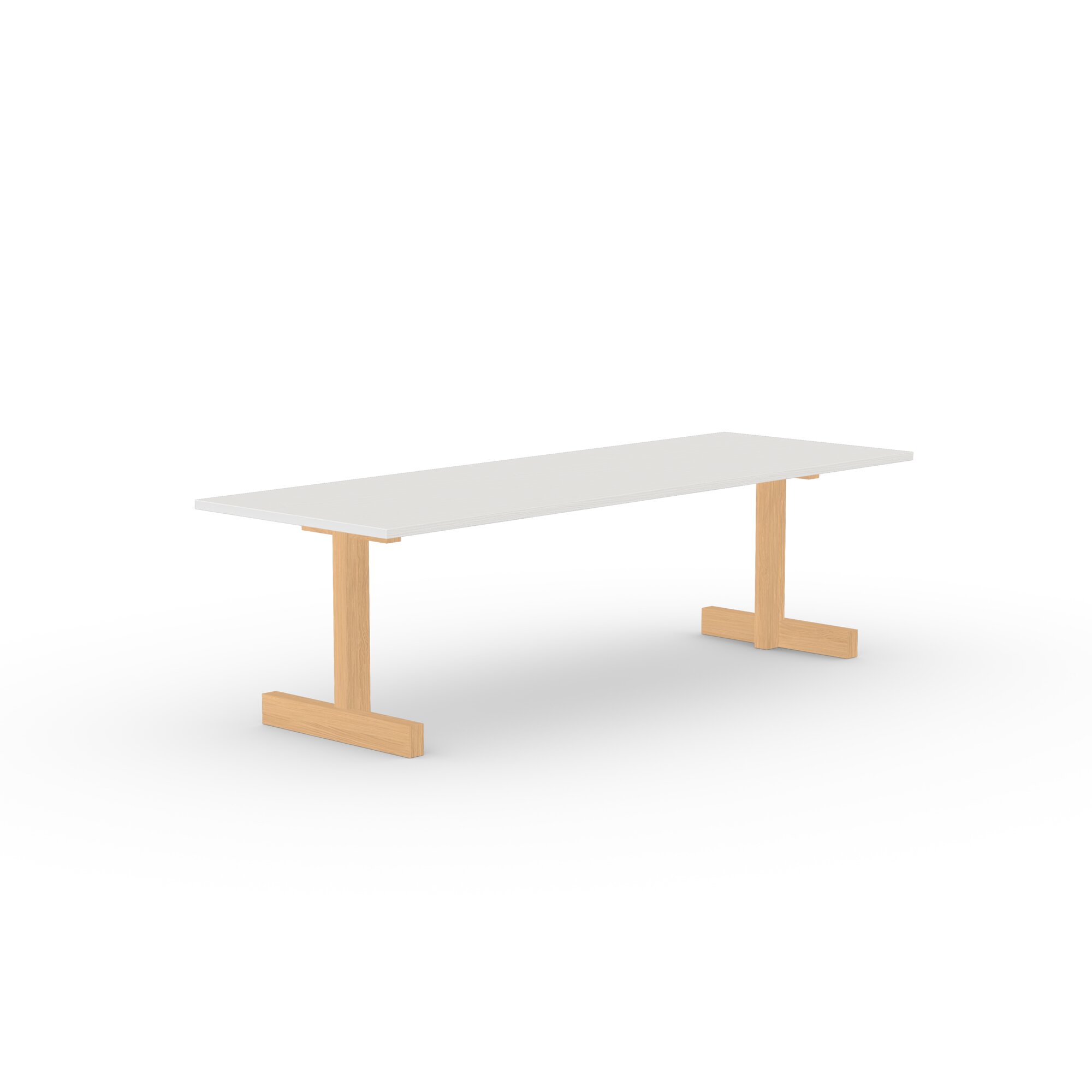 Rectangular Design dining table | Base Table Oak hardwax oil natural | Oak white lacquer | Studio HENK | 