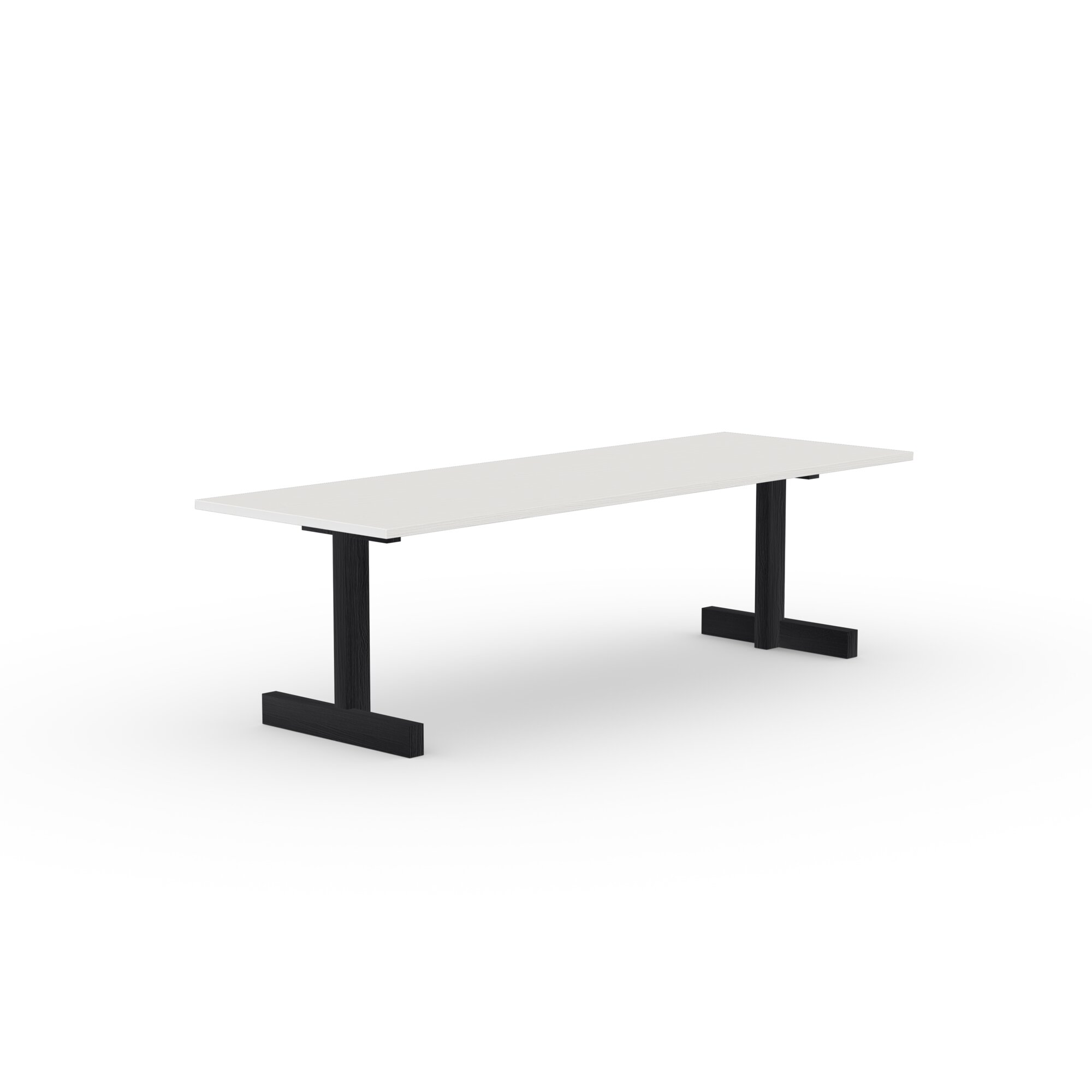 Rectangular Design dining table | Base Table Oak black stain | Oak white lacquer | Studio HENK | 