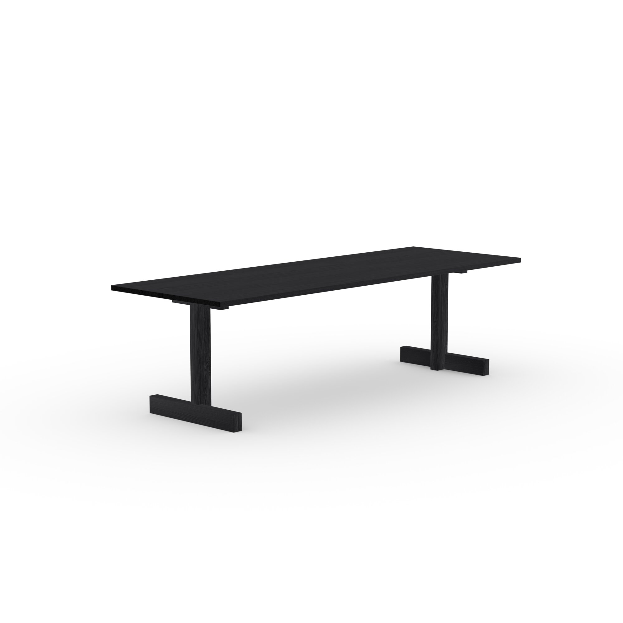 Rectangular Design dining table | Base Table Oak black stain | Oak black lacquer | Studio HENK | 