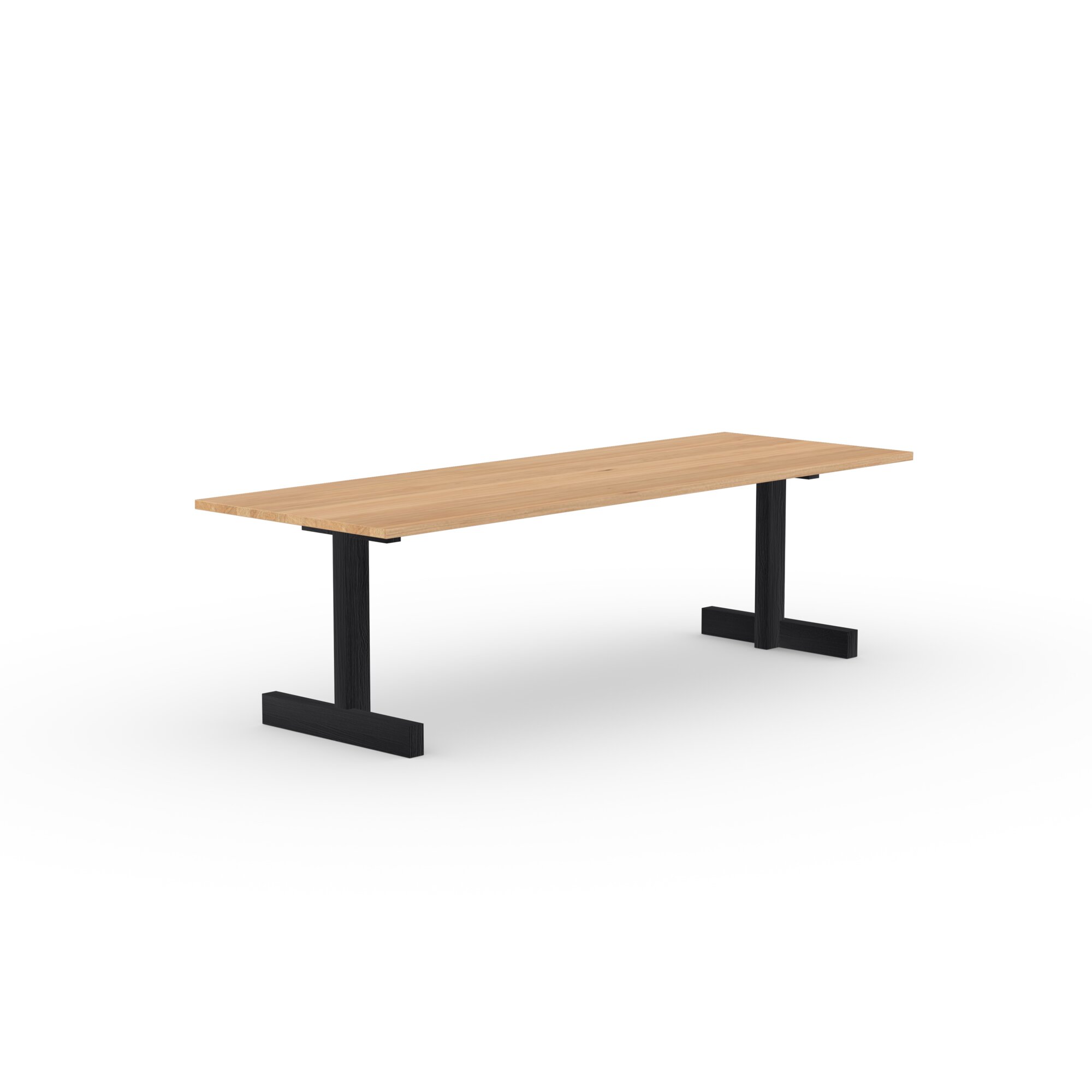 Rectangular Design dining table | Base Table Oak black stain | Oak natural lacquer  | Studio HENK | 