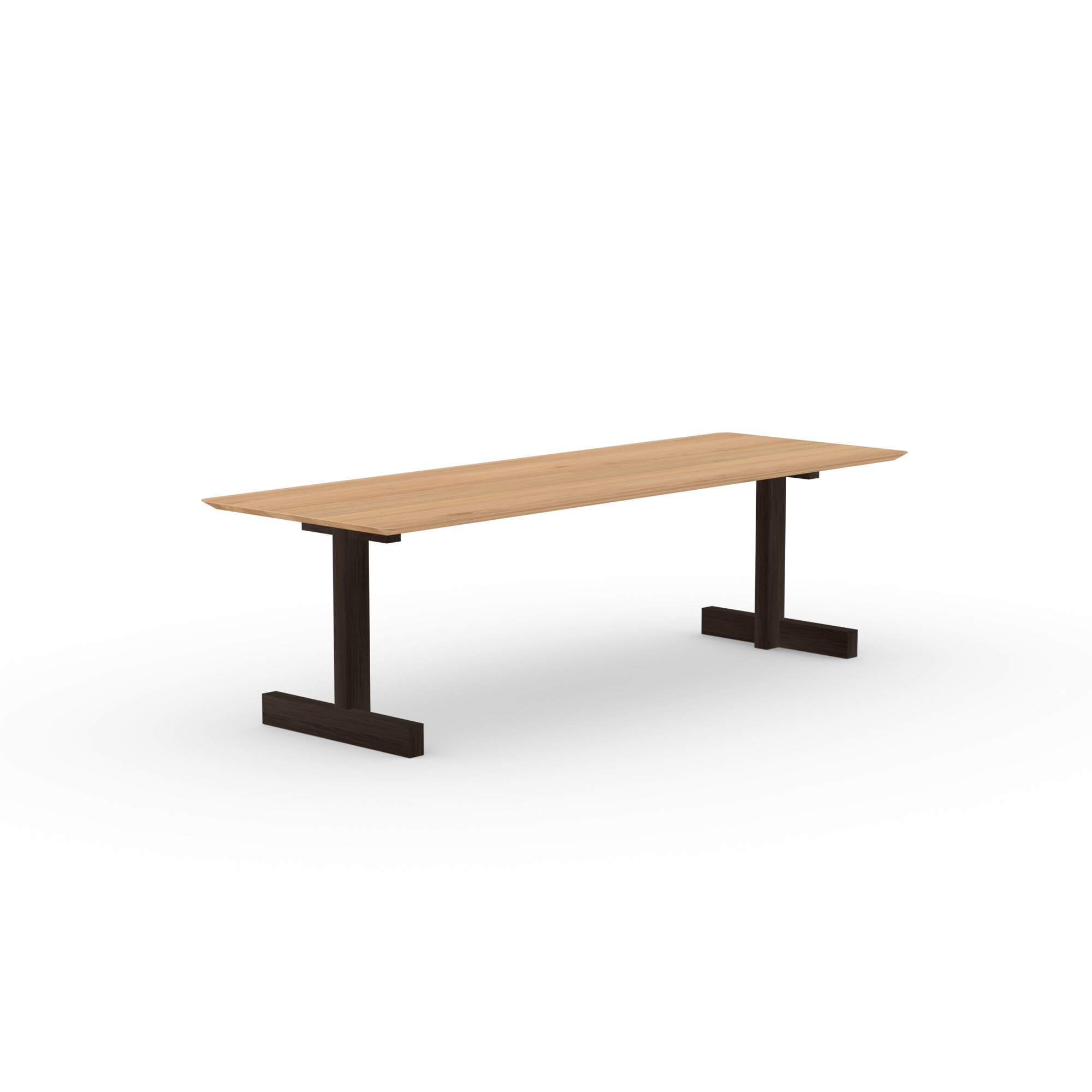 Rectangular Design dining table | Base Table Oak smoked stain | Oak natural lacquer  | Studio HENK | 