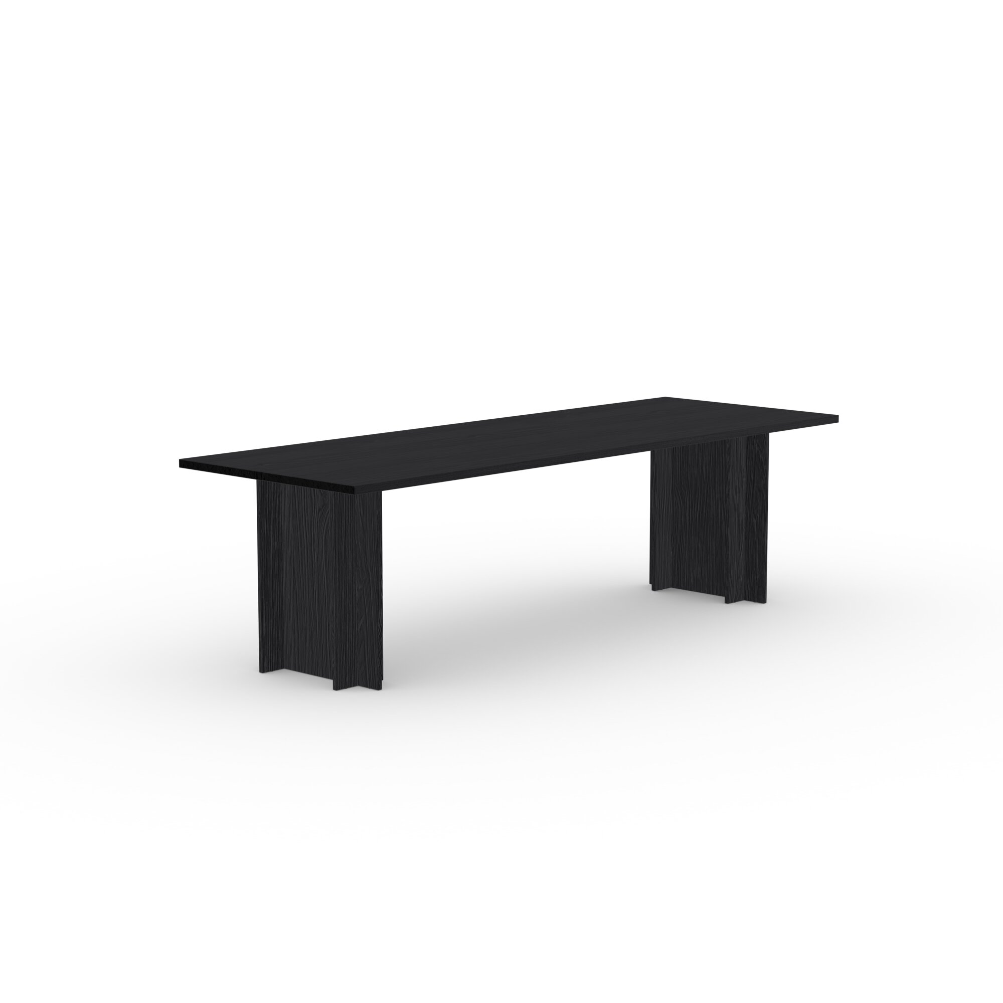Rectangular Design dining table | Column  Oak black stain | Oak black lacquer | Studio HENK | 