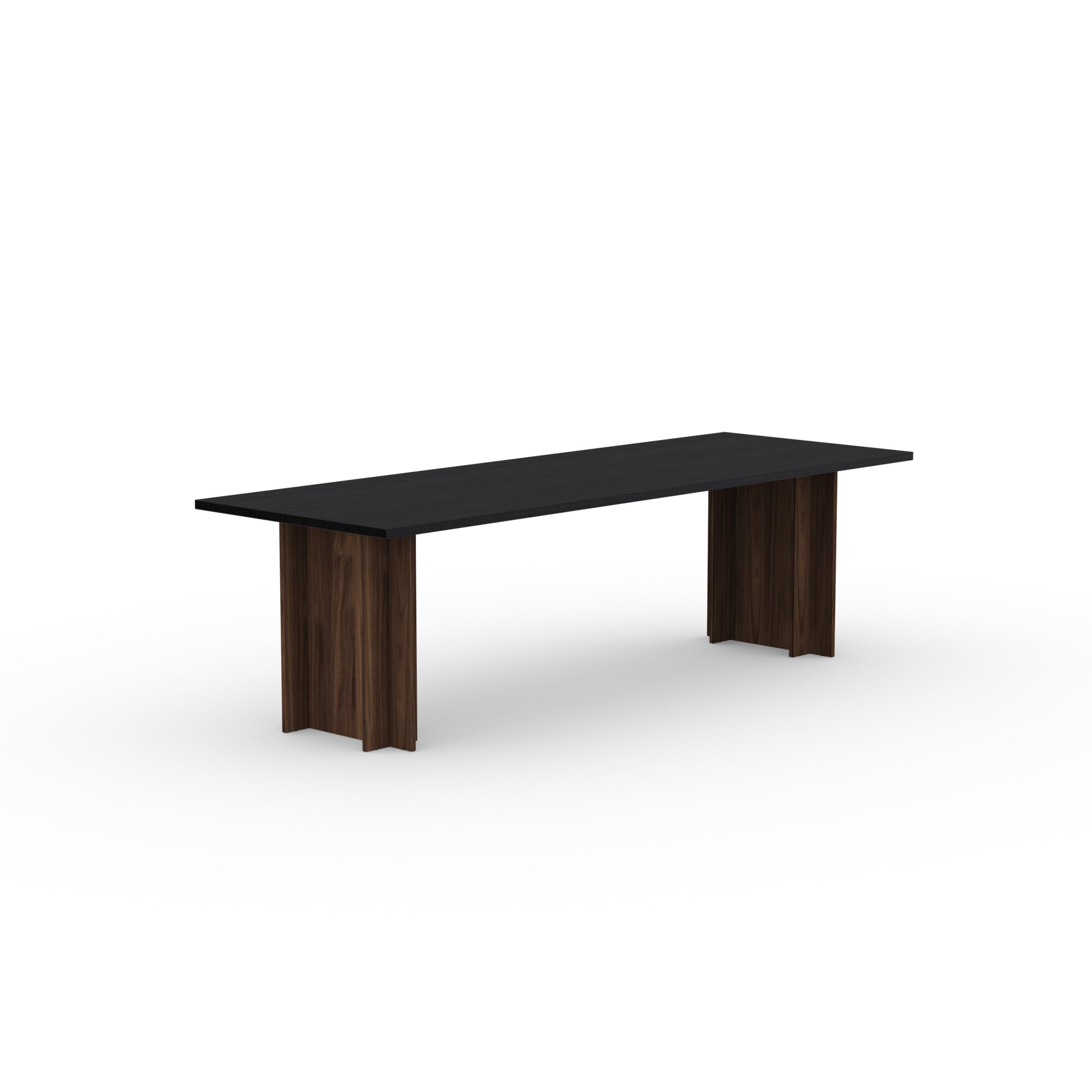 Rectangular Design dining table | Column  Walnut naturel lacquer | Oak black lacquer | Studio HENK | 