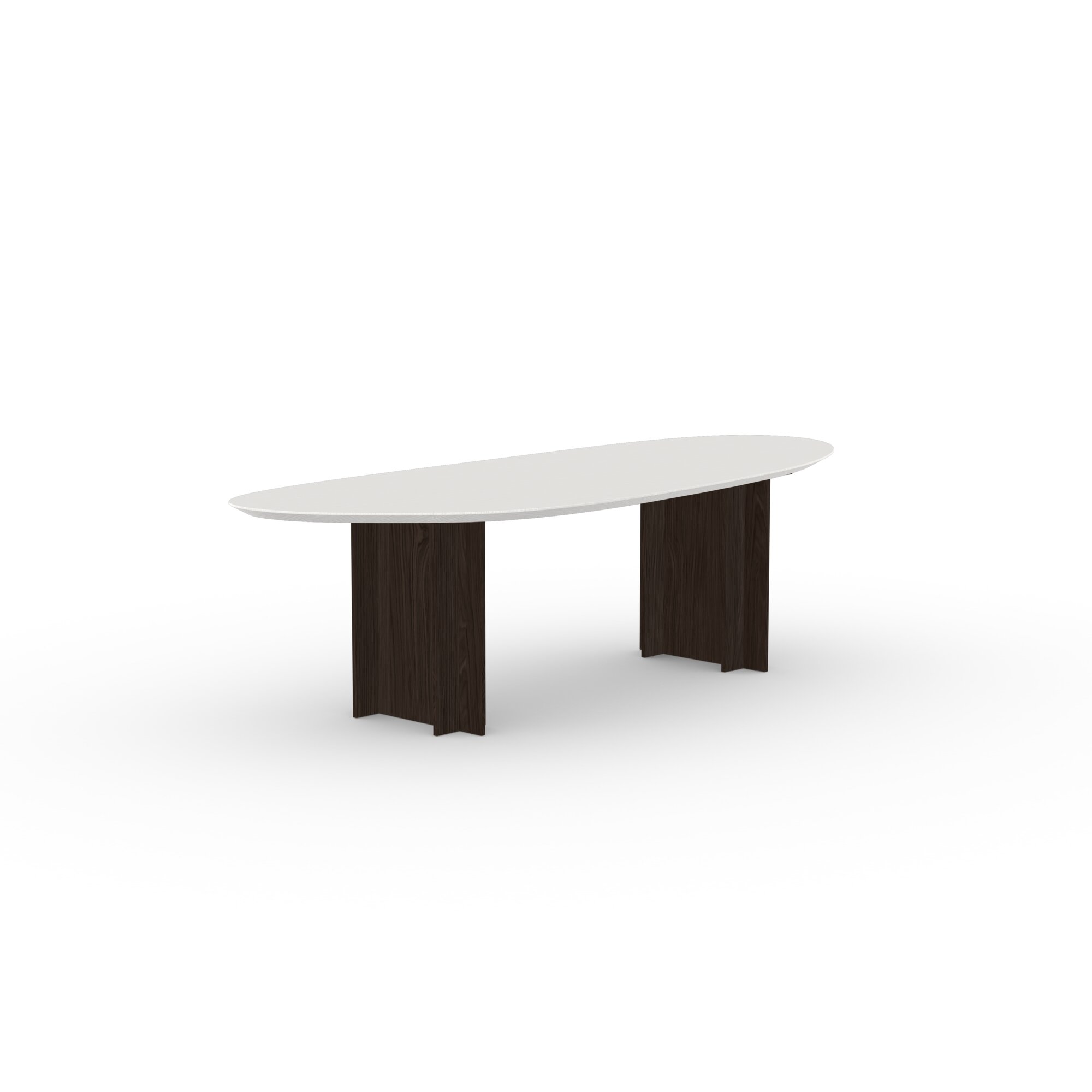 Blob Design dining table | Column  Oak smoked stain | Oak white lacquer | Studio HENK | 