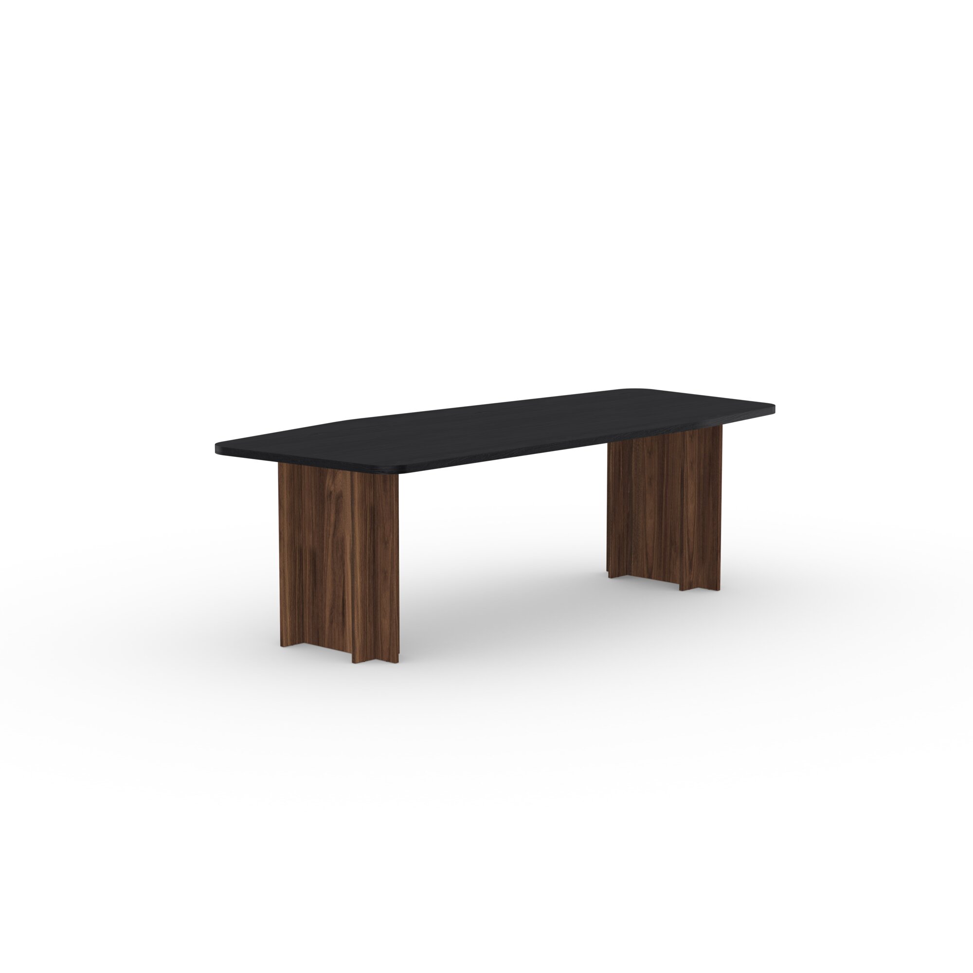  Design dining table | Column  Walnut naturel lacquer | Oak black lacquer | Studio HENK | 