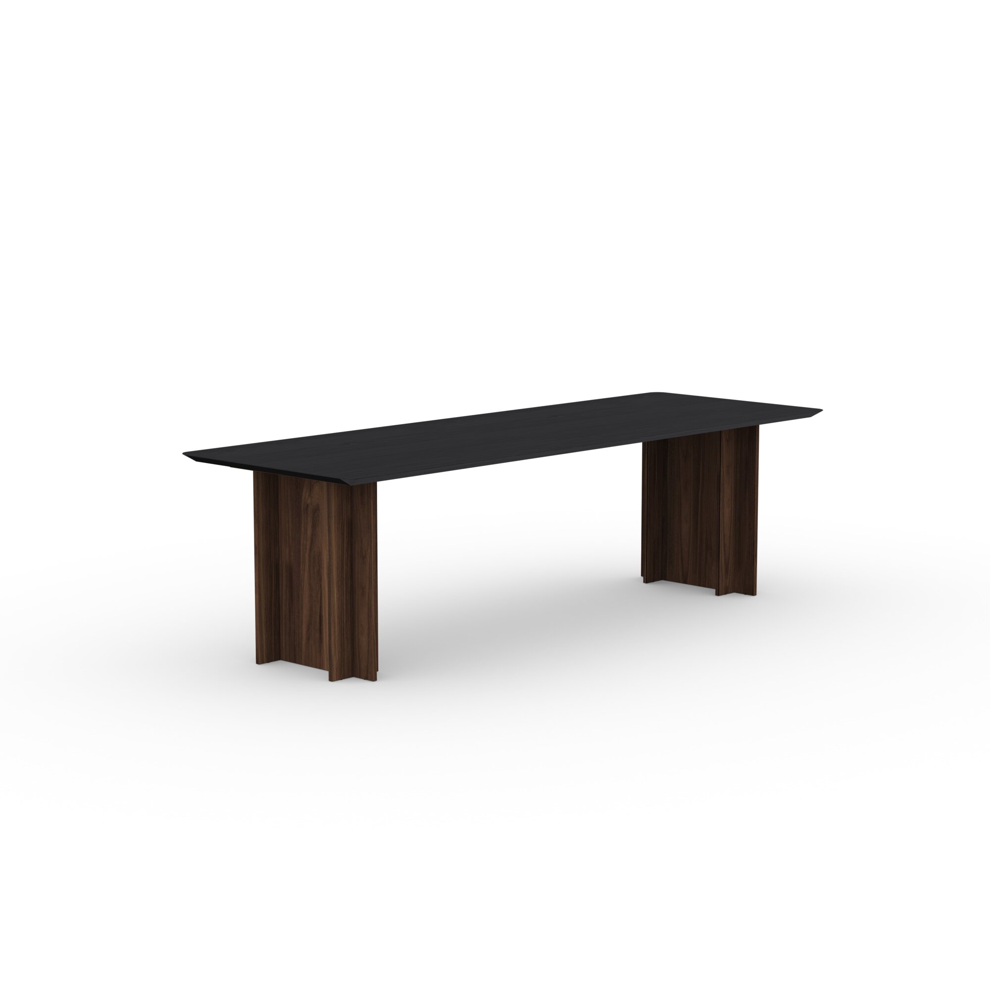 Rectangular Design dining table | Column  Walnut naturel lacquer | Oak black stain | Studio HENK | 