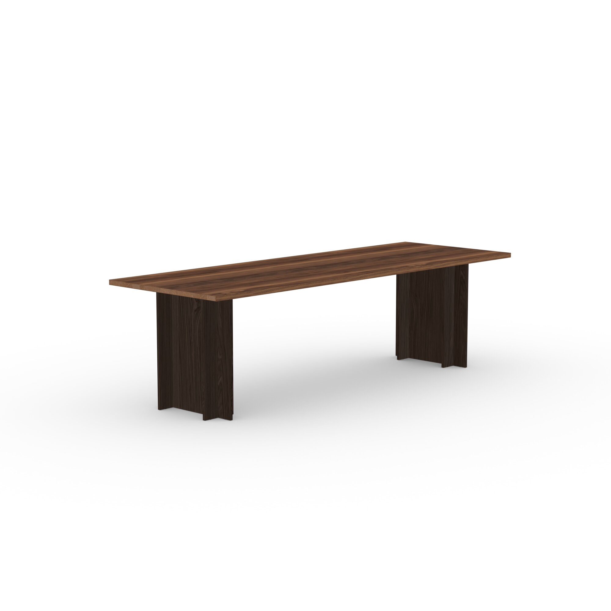 Rectangular Design dining table | Column  Oak smoked stain | Walnut naturel lacquer | Studio HENK | 