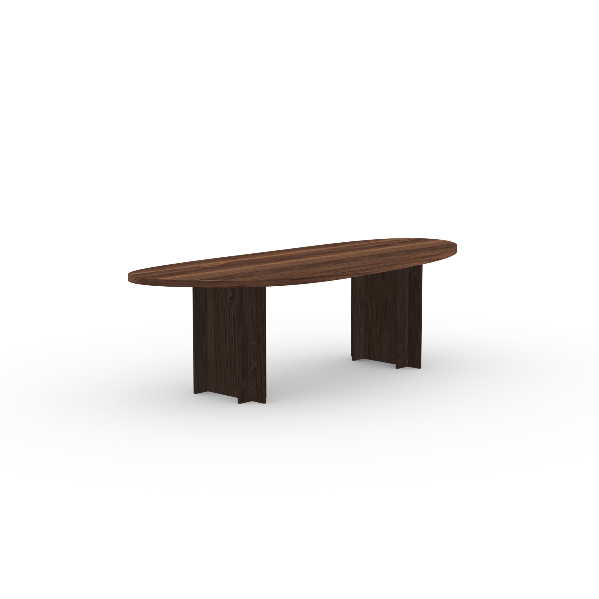Blob Design dining table | Column  Oak smoked stain | Walnut naturel lacquer | Studio HENK | 