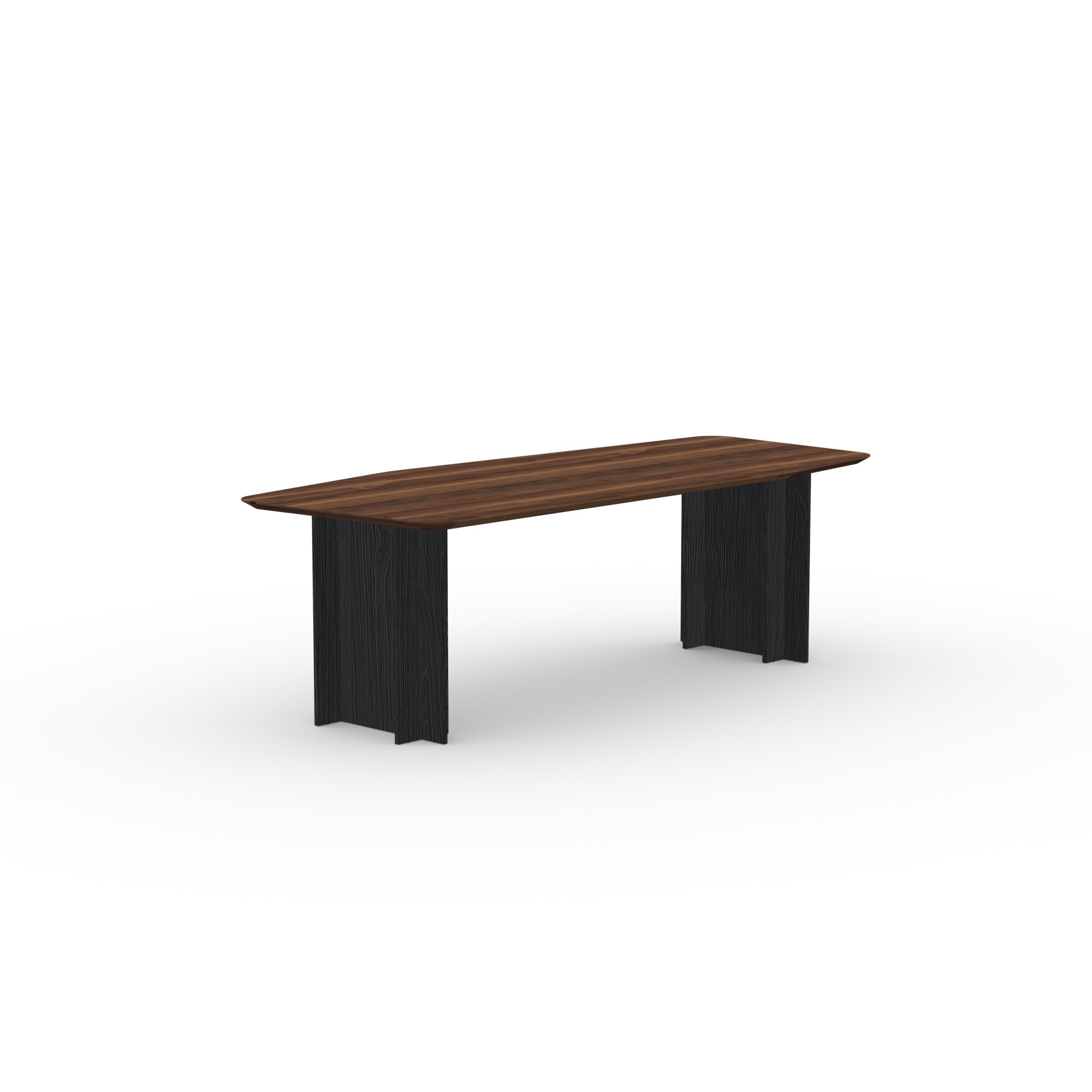  Design dining table | Column  Oak black stain | Walnut naturel lacquer | Studio HENK | 