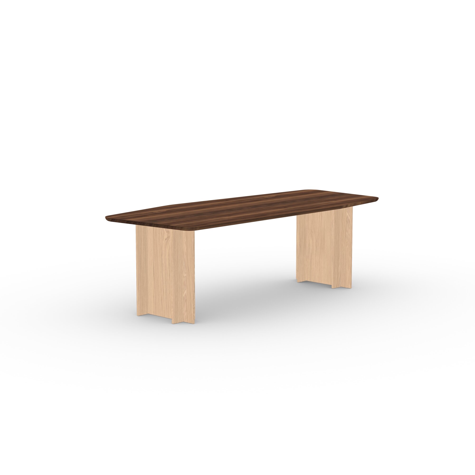  Design dining table | Column  Oak hardwax oil natural light | Walnut naturel lacquer | Studio HENK | 