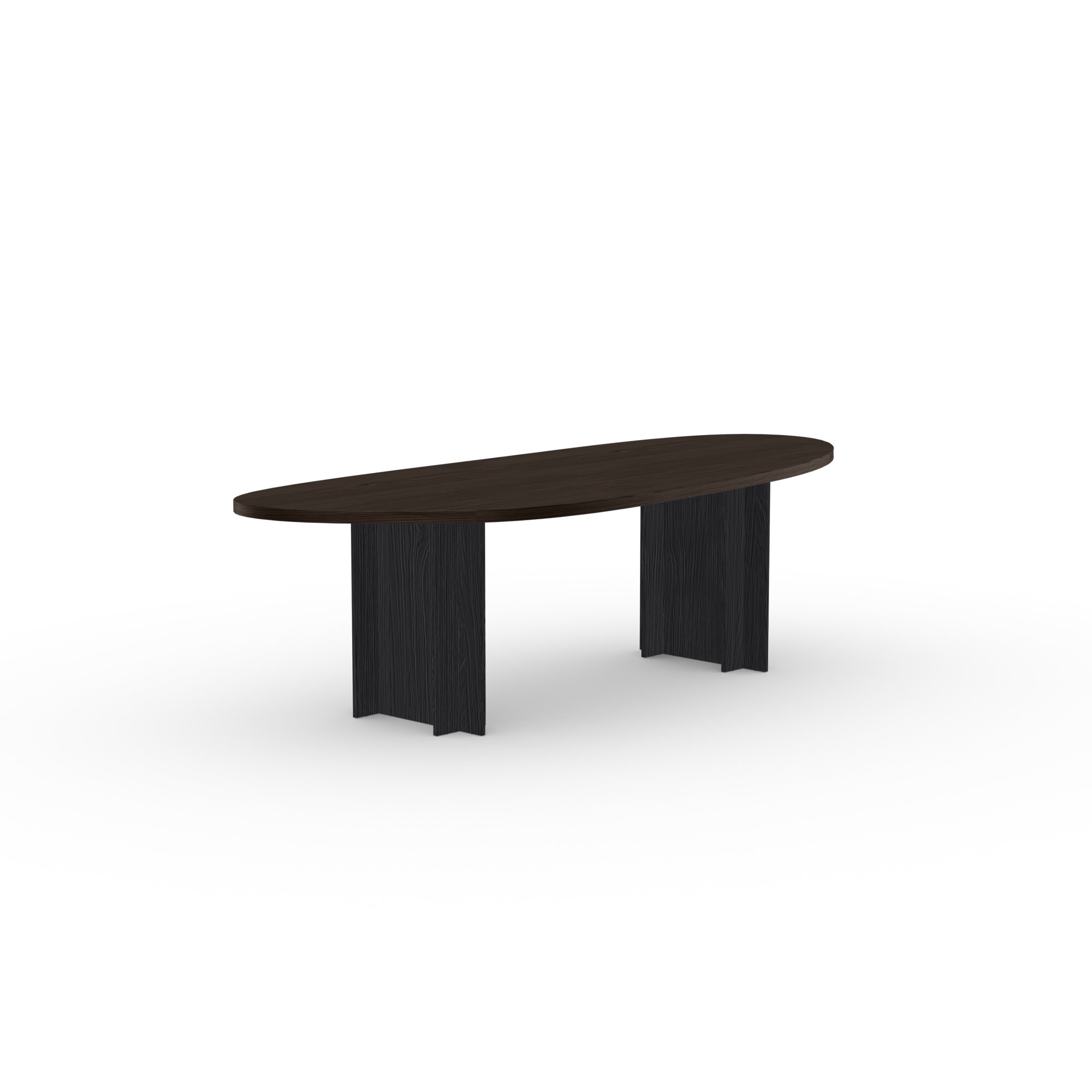 Blob Design dining table | Column  Oak black lacquer | Oak smoked | Studio HENK | 