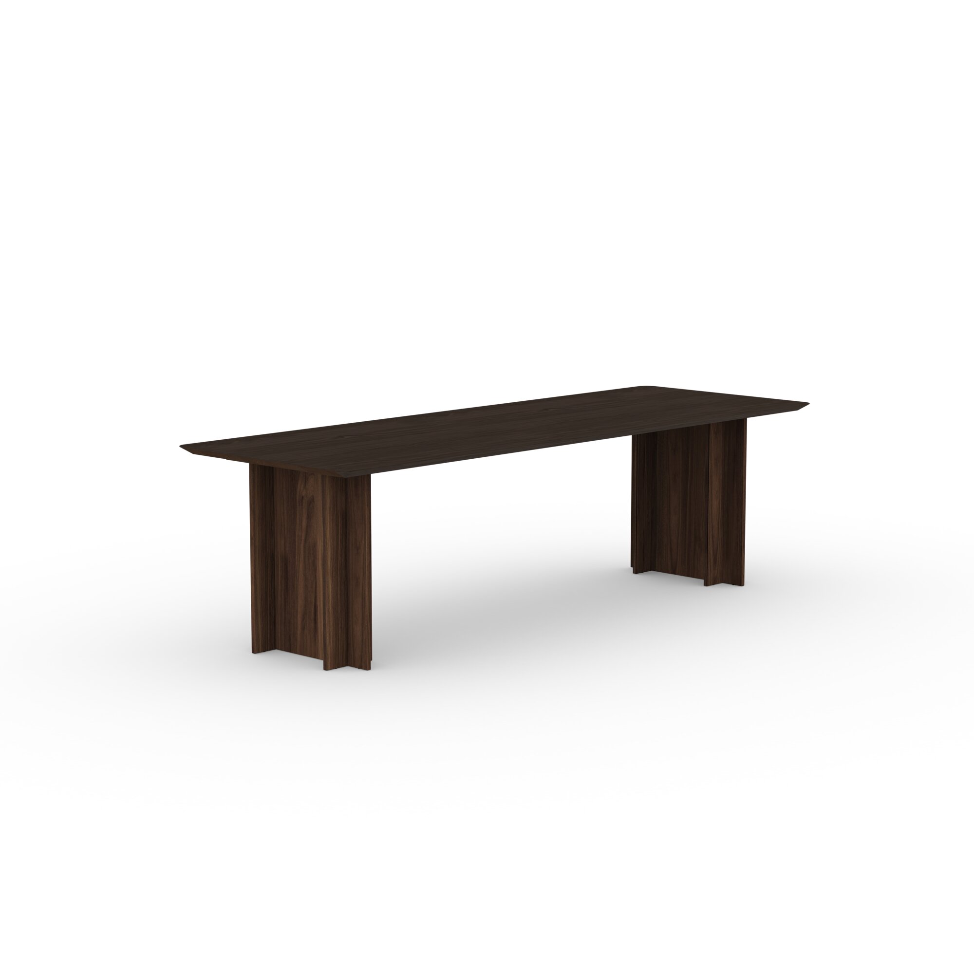 Rectangular Design dining table | Column  Walnut naturel lacquer | Oak smoked | Studio HENK | 