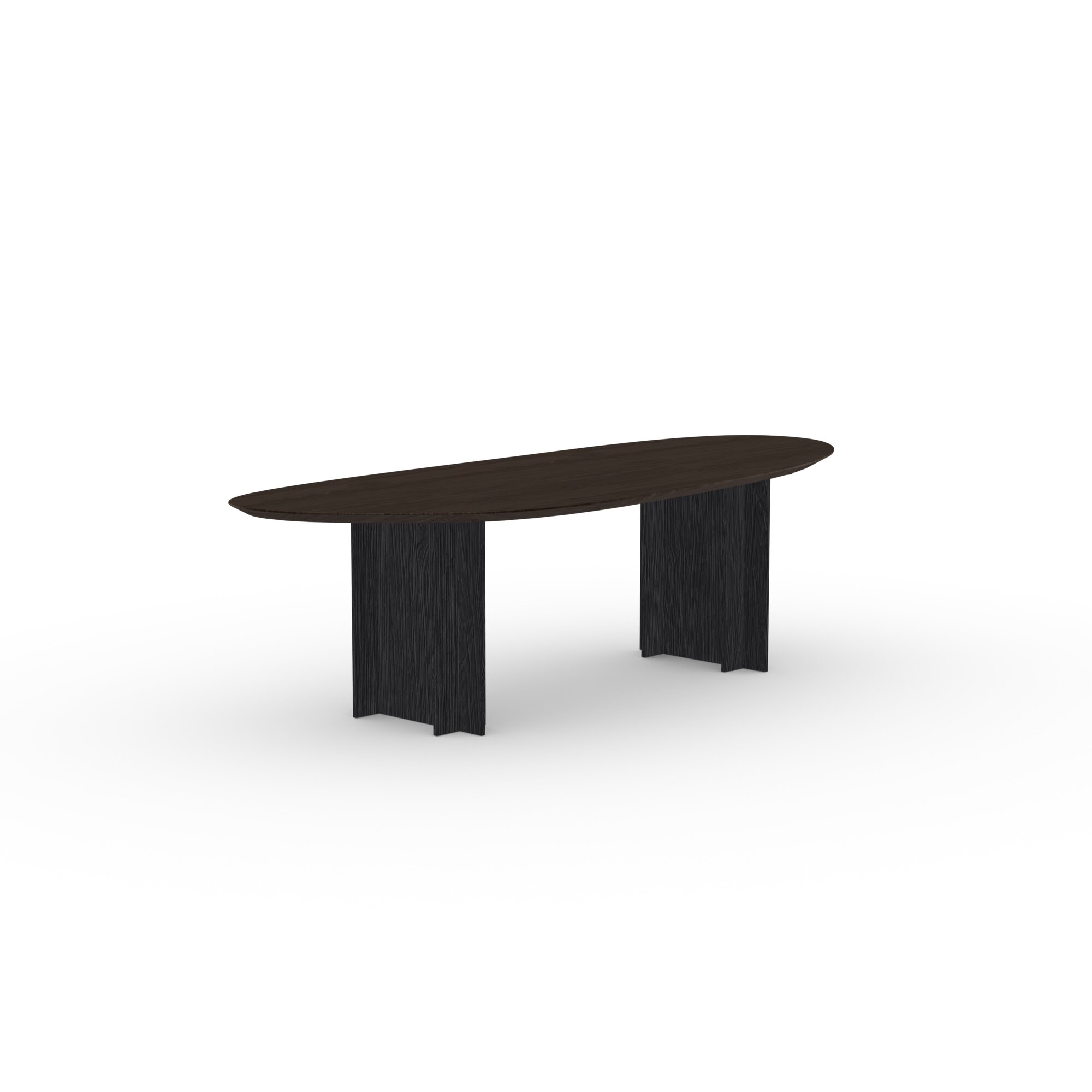 Blob Design dining table | Column  Oak black lacquer | Oak smoked | Studio HENK | 