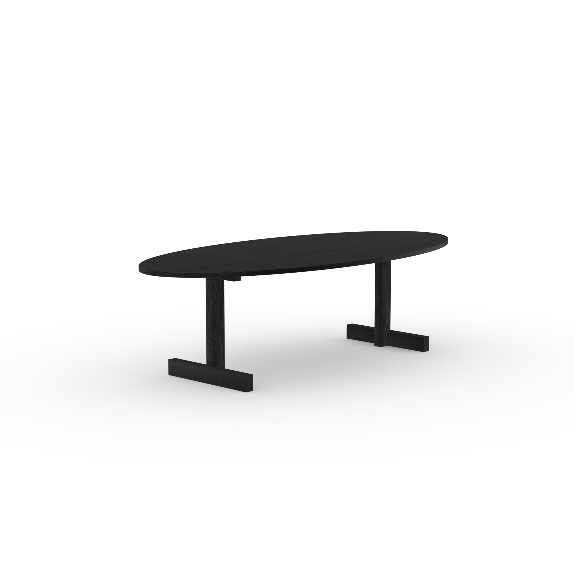 Ovale Design dining table | Base Table Oak black lacquer | Oak black lacquer | Studio HENK | 