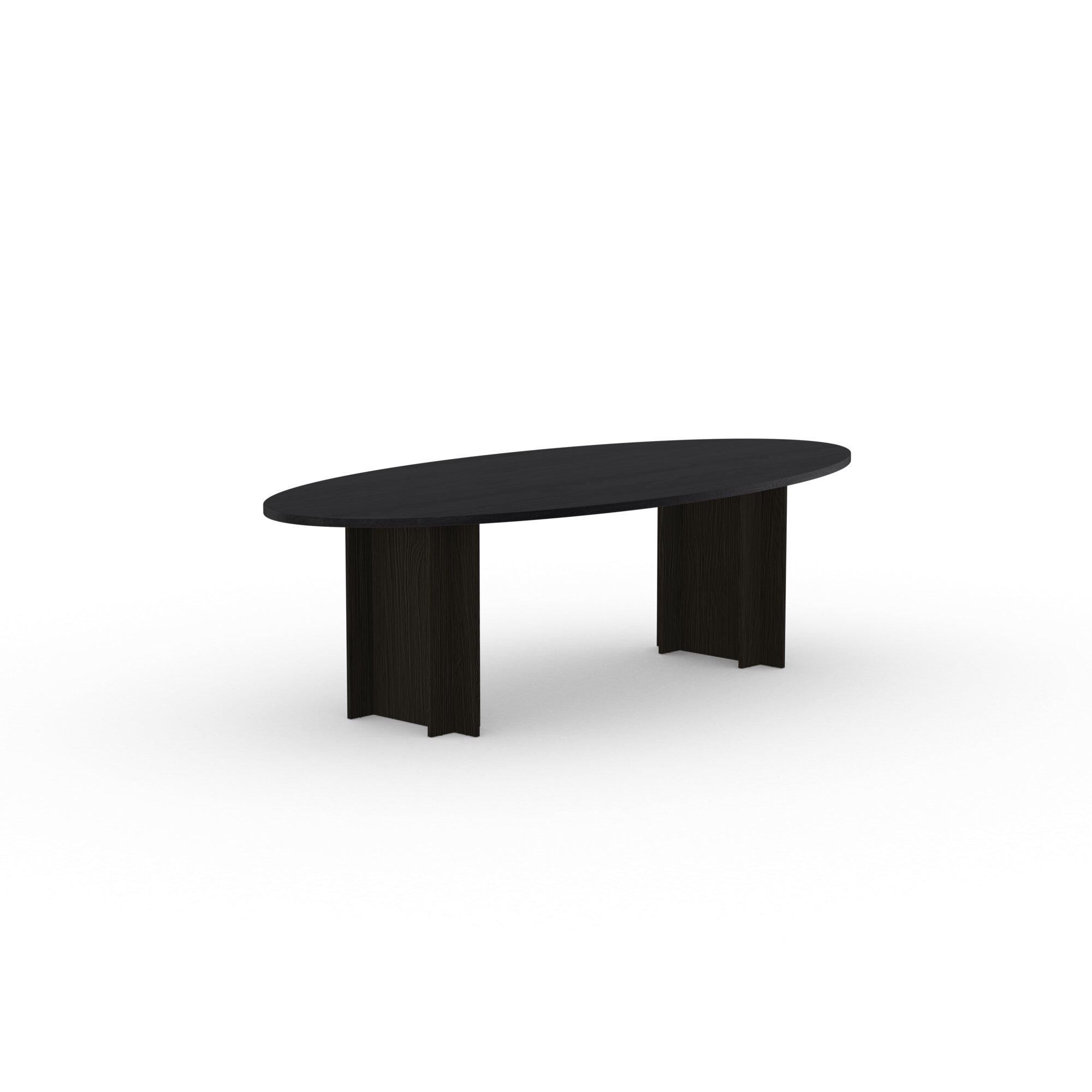 Oval Design dining table | Column  Oak black stain | Oak black stain | Studio HENK | 
