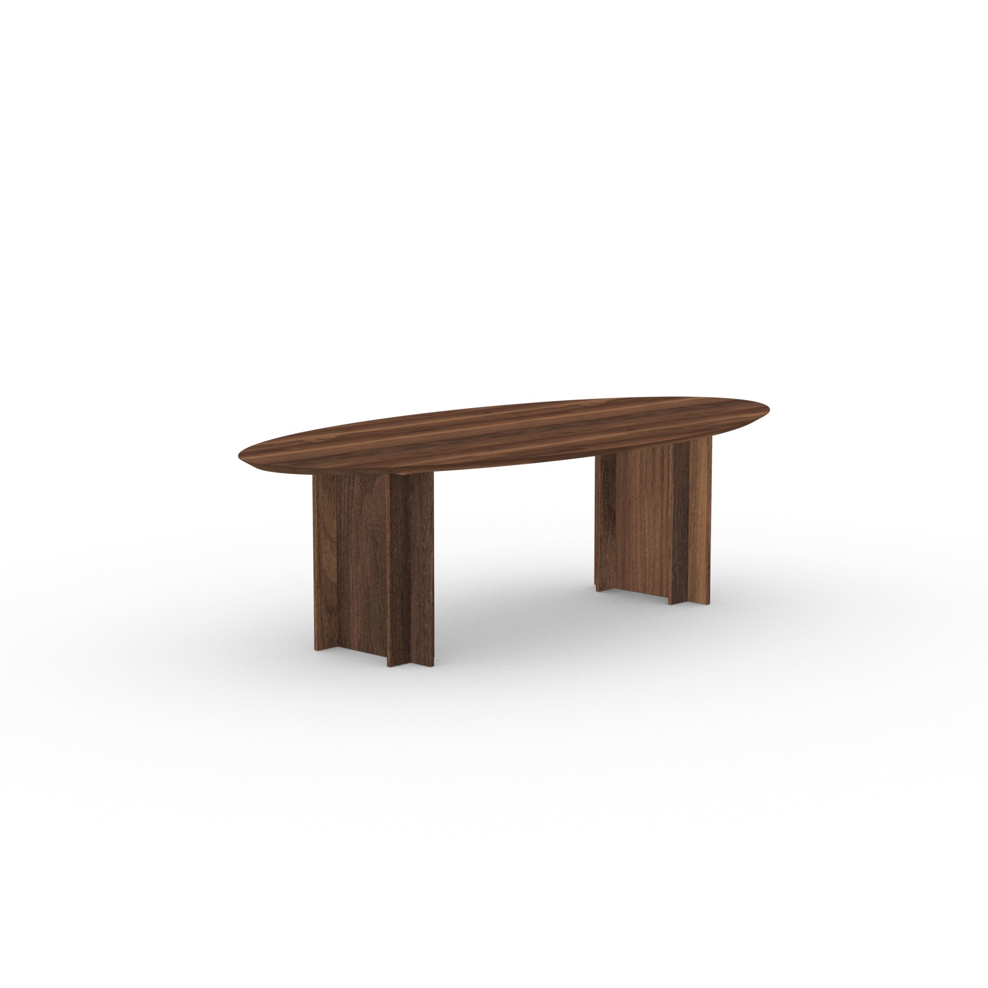 Oval Design dining table | Column  Walnut naturel lacquer | Walnut naturel lacquer | Studio HENK | 