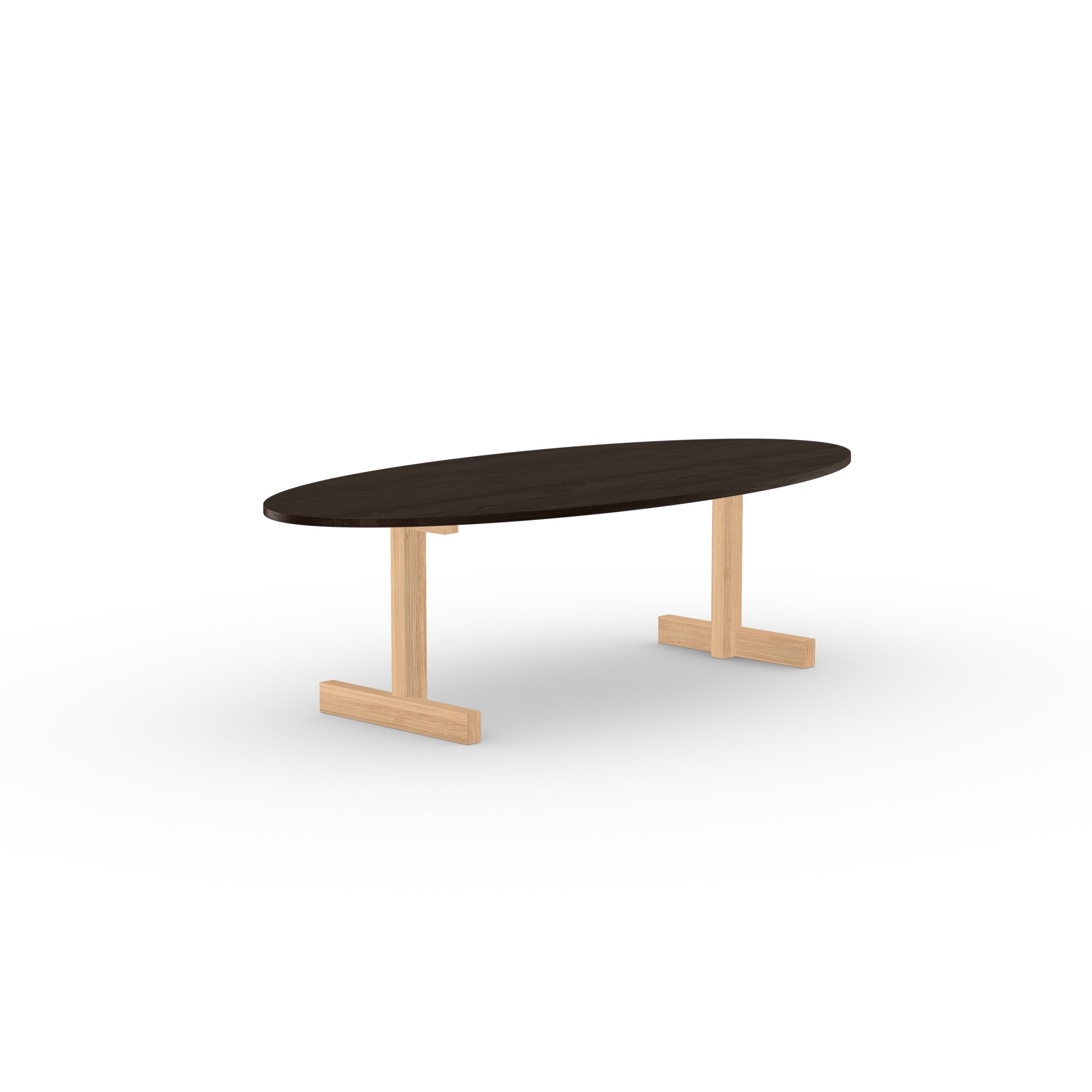 Ovale Design dining table | Base Table Oak natural lacquer | Oak smoked | Studio HENK | 