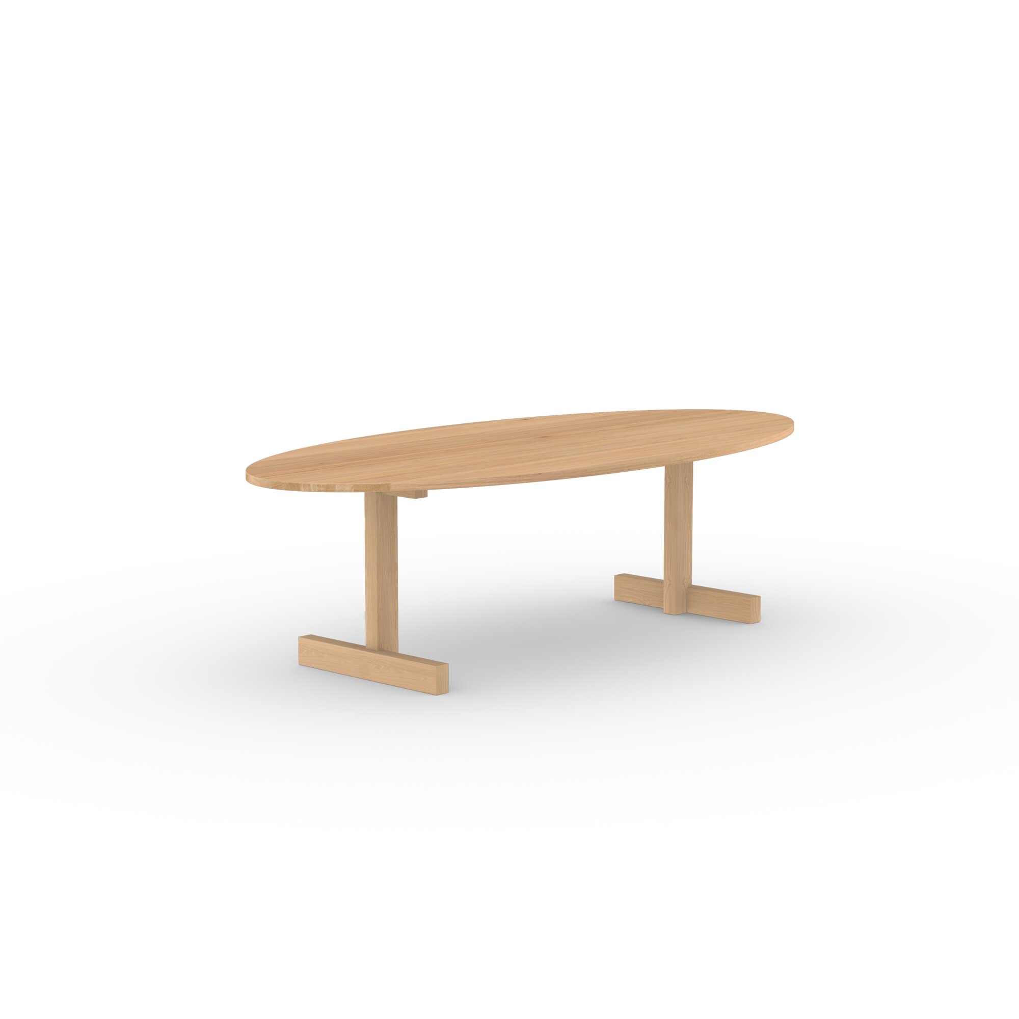 Oval Design dining table | Base Table Oak hardwax oil natural light | Oak natural lacquer  | Studio HENK | 