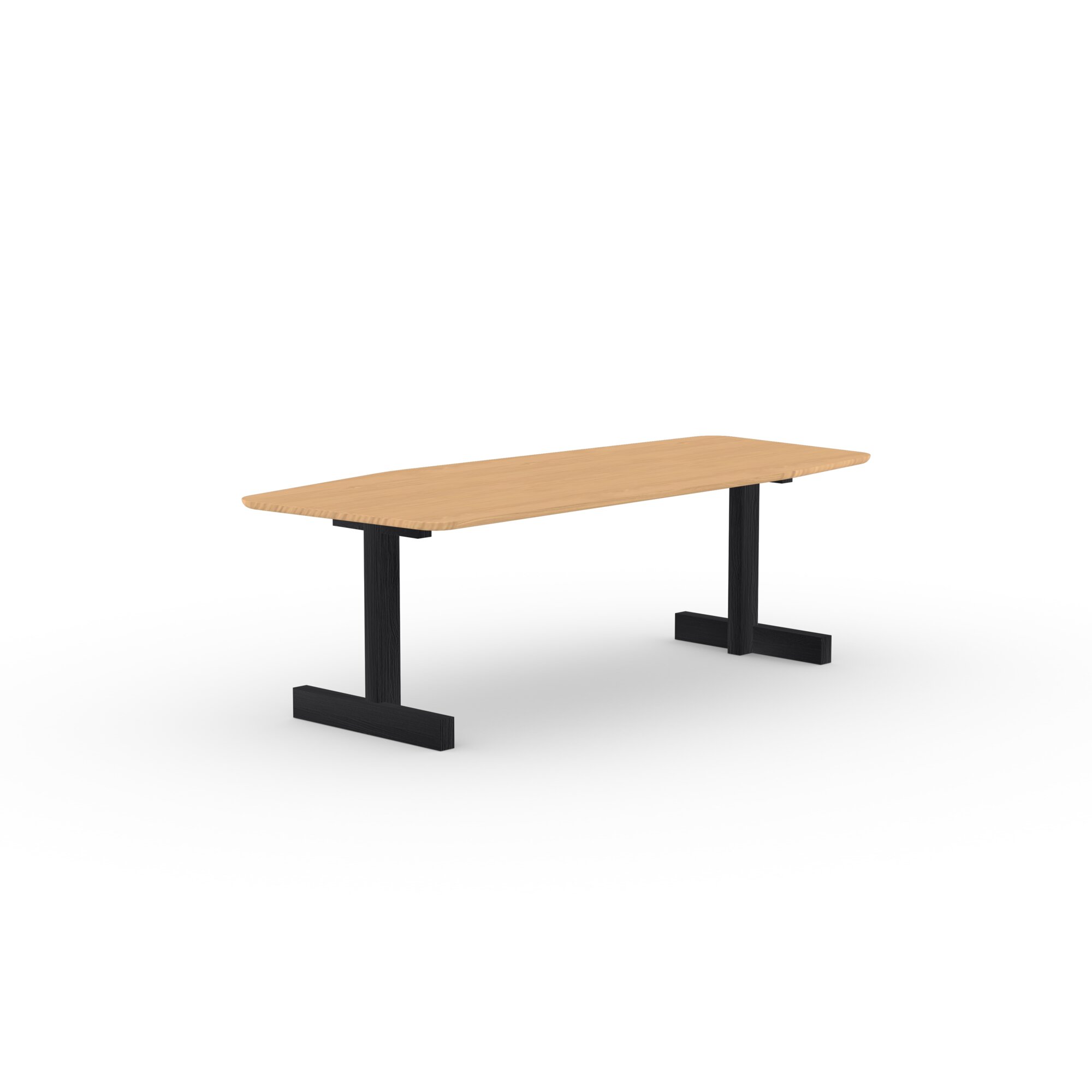  Design dining table | Base Table Oak black lacquer | Oak hardwax oil natural | Studio HENK | 
