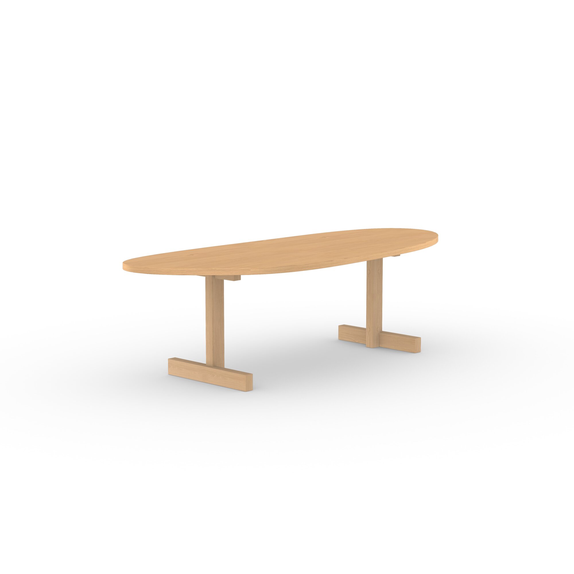 Blob Design dining table | Base Table Oak hardwax oil natural light | Oak hardwax oil natural | Studio HENK | 