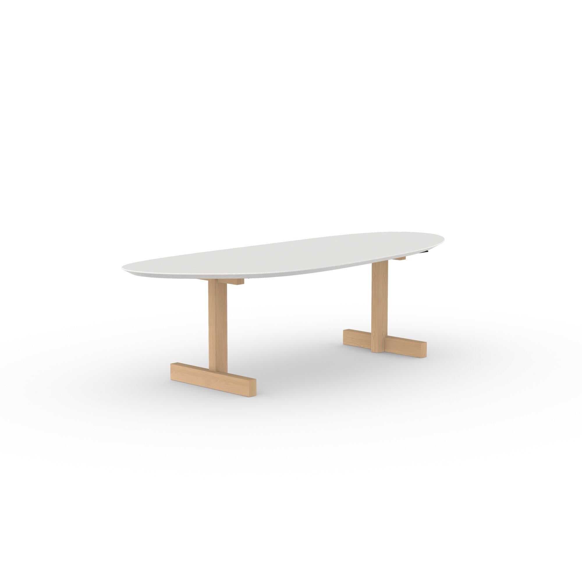Blob Design dining table | Base Table Oak hardwax oil natural light | Oak white lacquer | Studio HENK | 