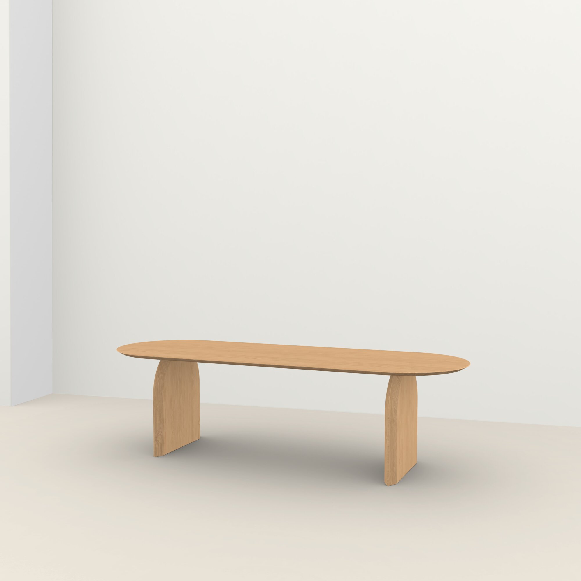 Flat oval Design dining table | Slot Oak hardwax oil natural light 3041 | Oak hardwax oil natural light | Studio HENK| 