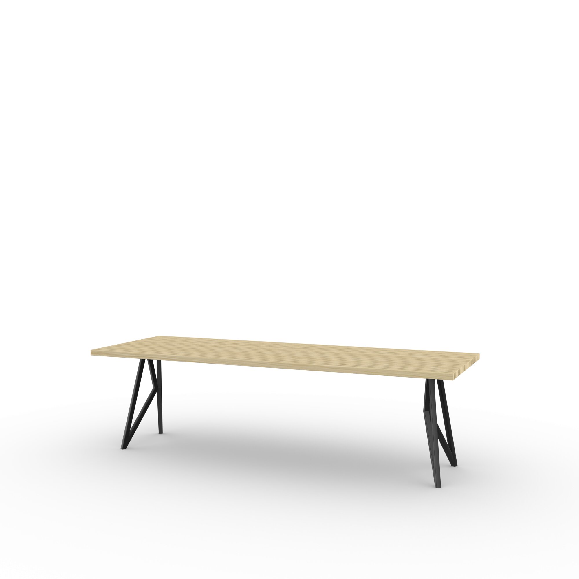 Rectangular Outdoor Design dining table | Butterfly Outdoor Table Steel black powdercoating | Accoya | Studio HENK| 