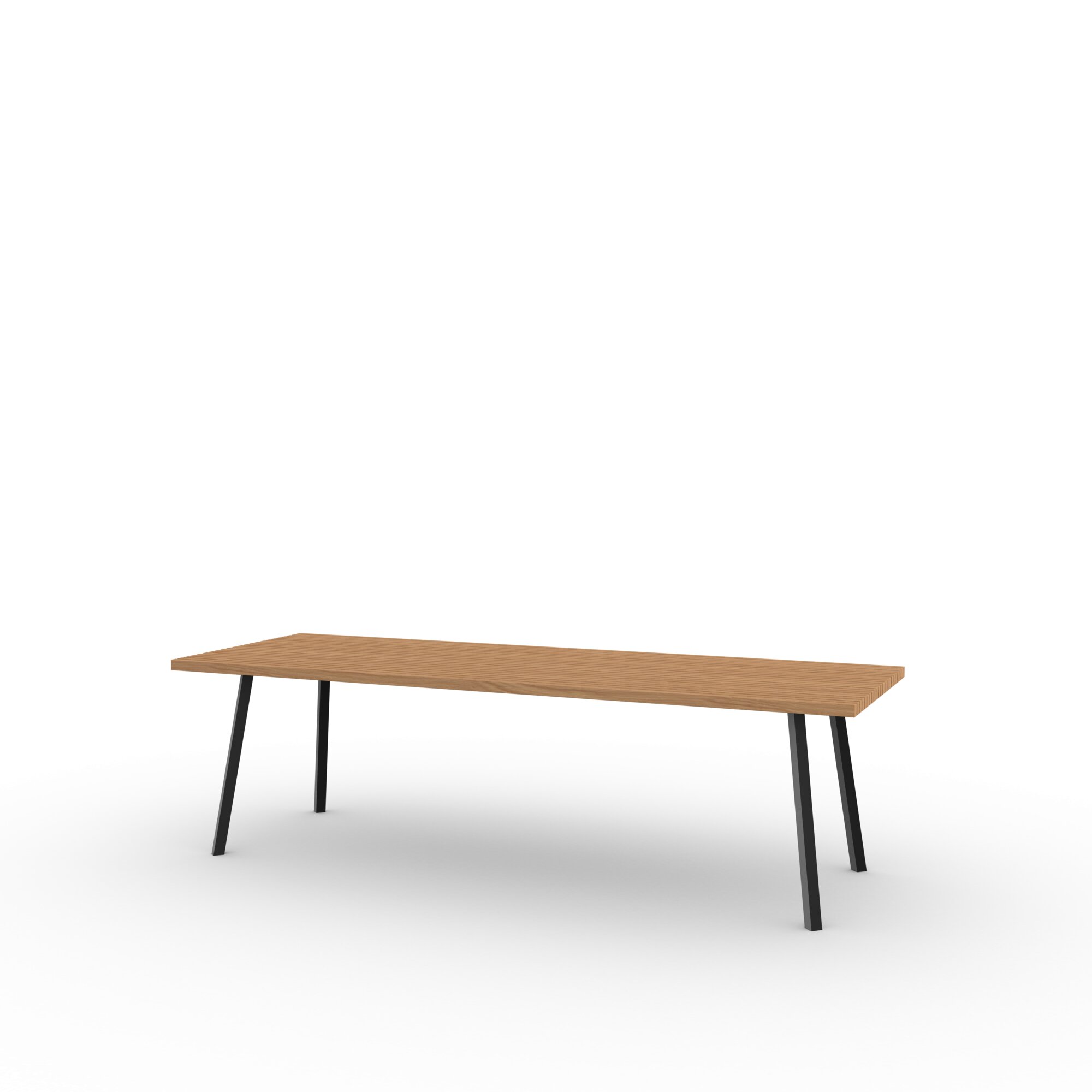 Rectangular Outdoor Design dining table | New Classic Outdoor Table Steel black powdercoating | Iroko | Studio HENK| 