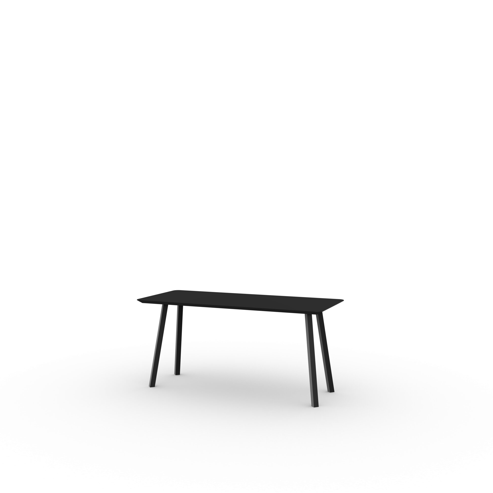 Rectangular Design dining table | New Classic Home Desk Steel black powdercoating | HPL Fenix nero ingo | Studio HENK| 