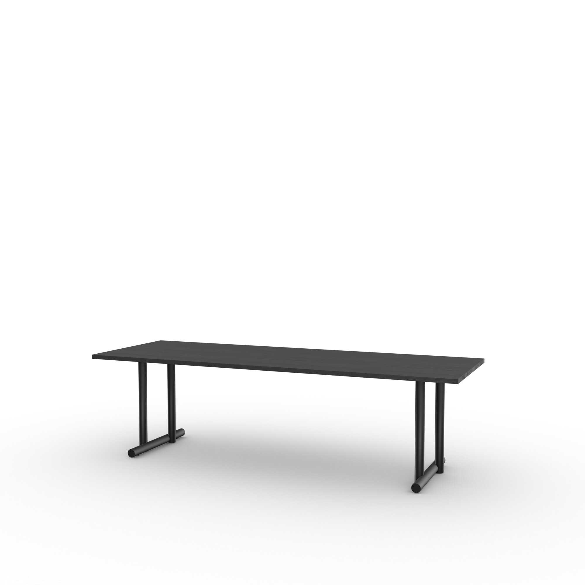 Rechthoekige Design dining table | Mikado Dining Table Steel black powdercoating | Oak black stain | Studio HENK | 
