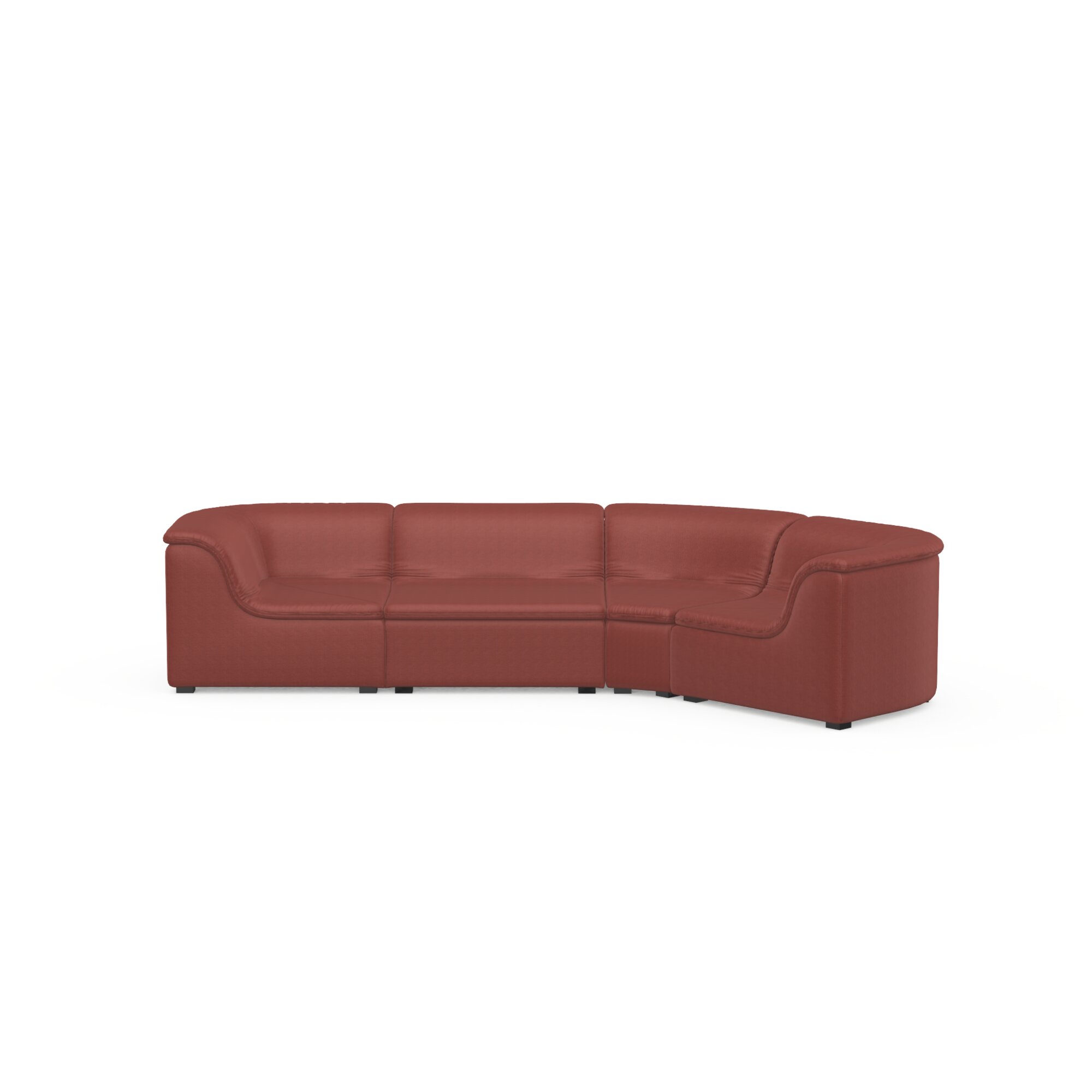 Design modern sofa | Blanket 3,5 seater 45 degree corner sofa right Red | Studio HENK | 