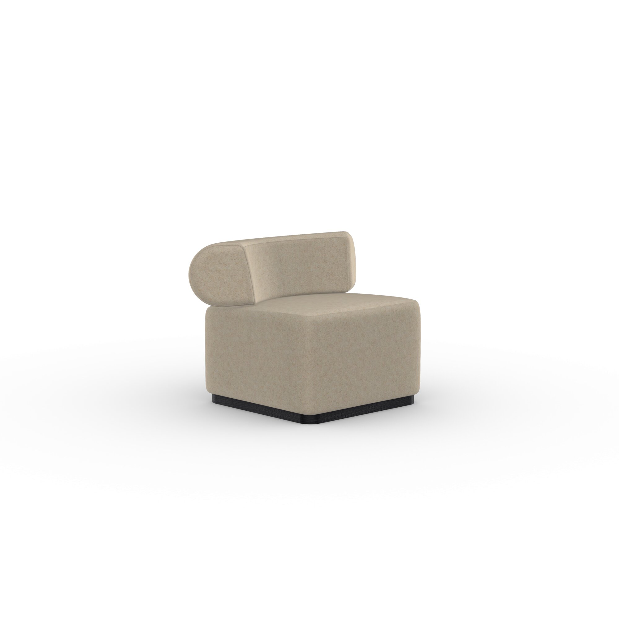 Design modern sofa | Luna lounge chair 1 seater 1 facet beige1037 | Studio HENK | 