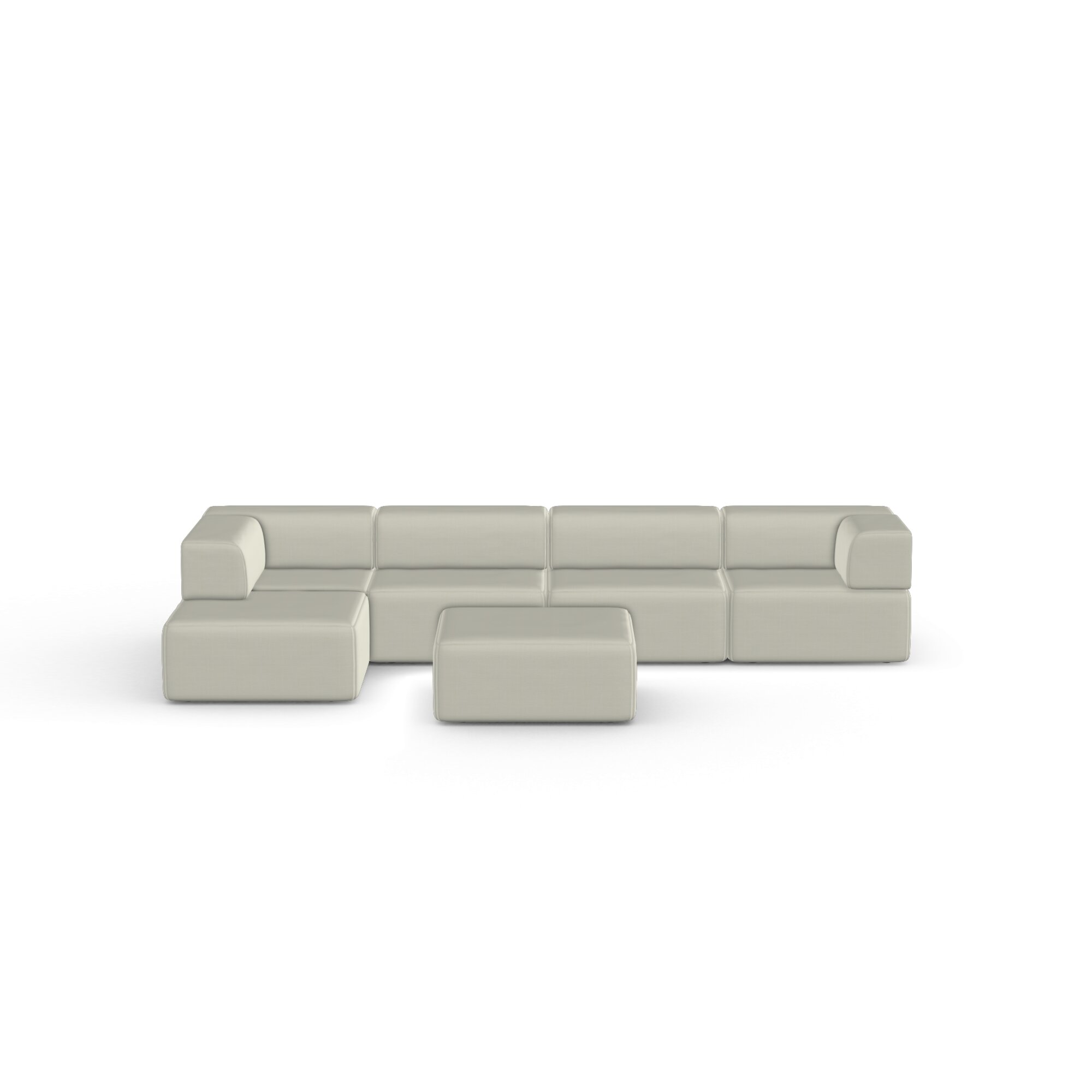 Design modern sofa | Brick 5 seater corner sofa left Beige | Studio HENK | 